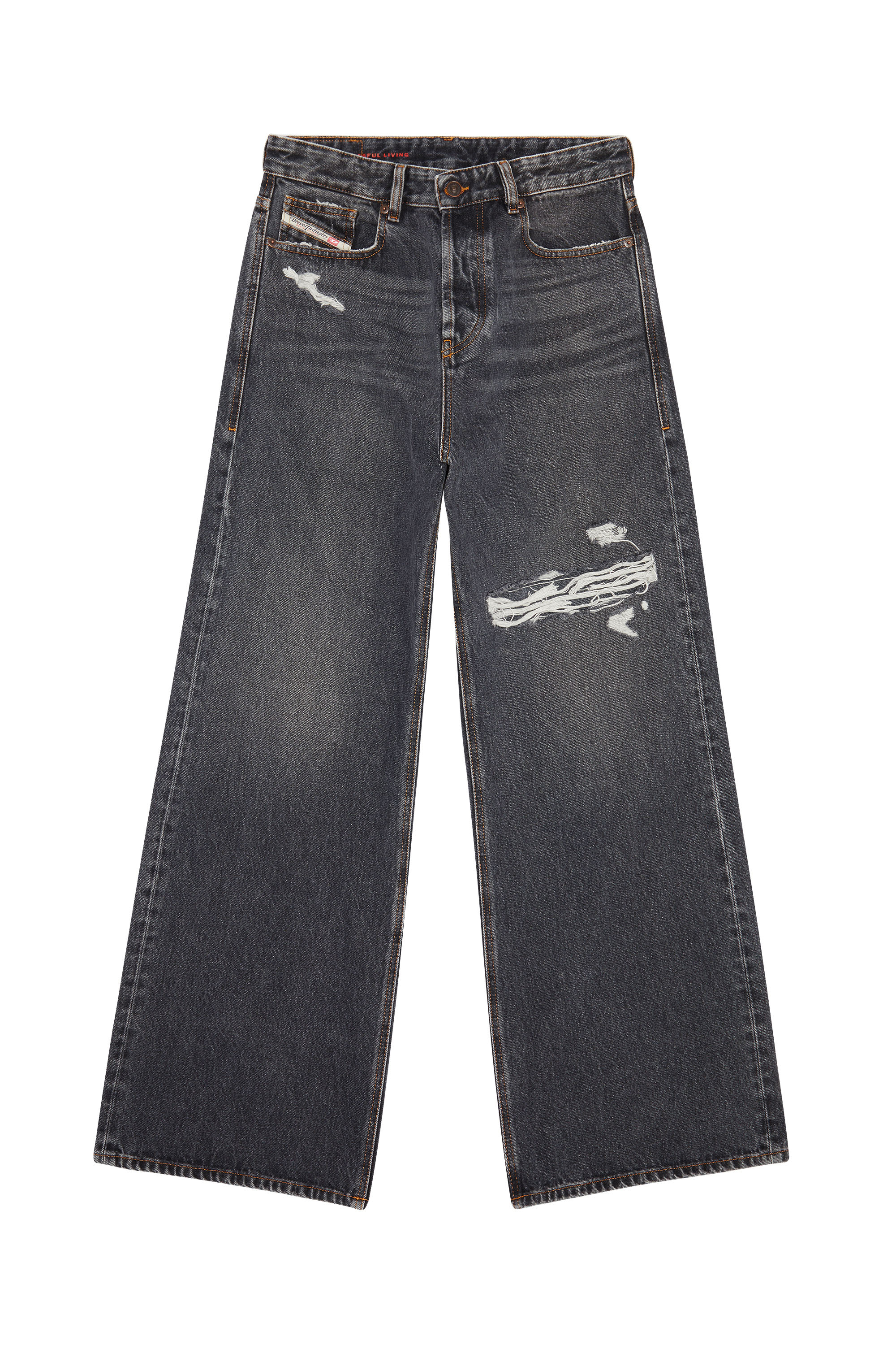 Diesel - Straight Jeans 1996 D-Sire 007F6, Black/Dark grey - Image 5