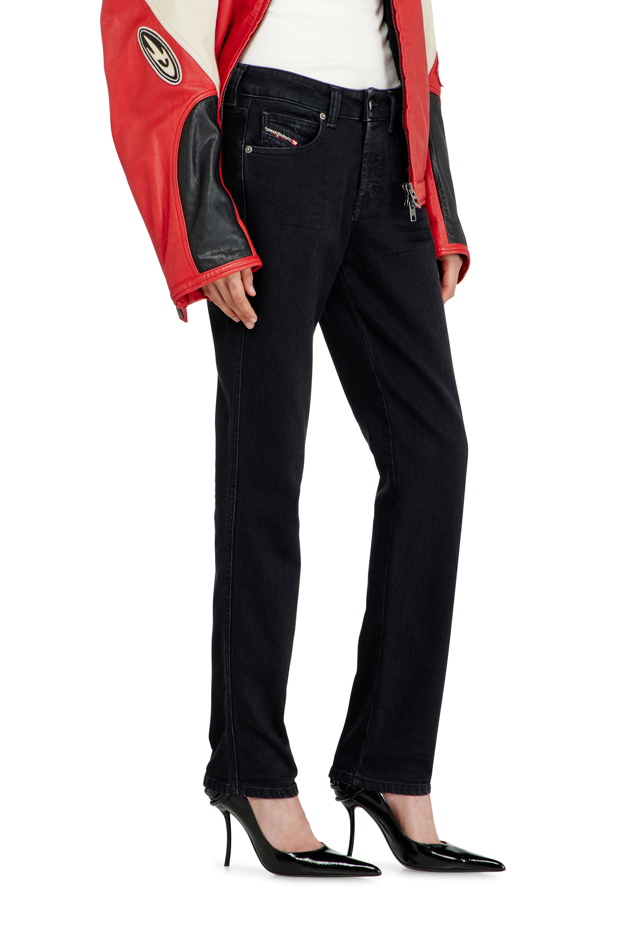 Diesel - Woman's Slim Jeans 1992 D-Jiann 09N89, Black/Dark grey - 7