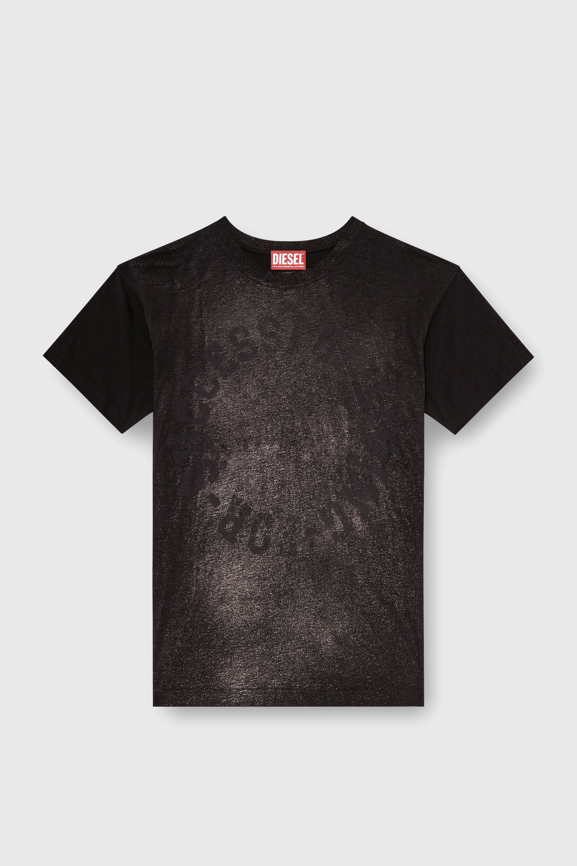 Diesel - T-NORM-AA2, Man's Cotton crew-neck T-shirt with foil print in Black - 2