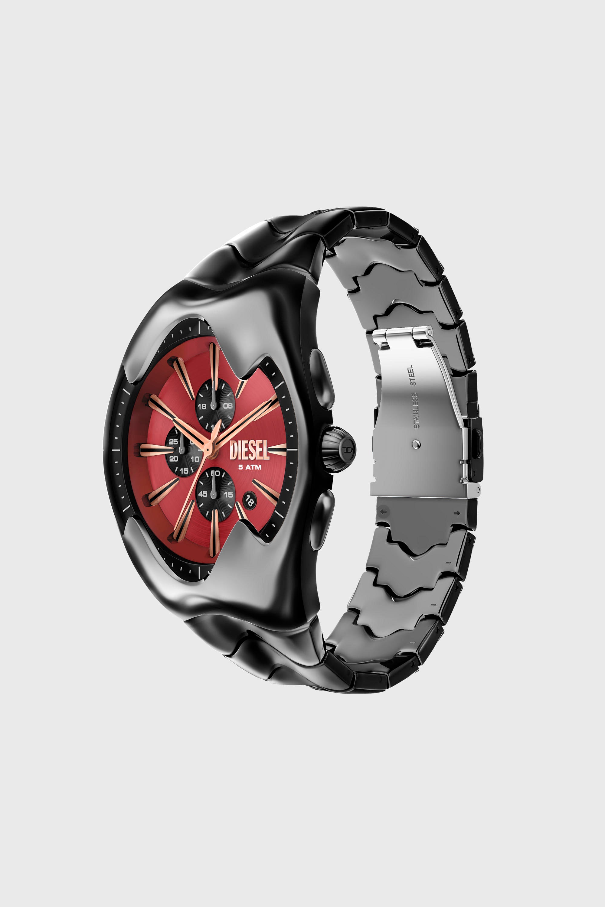 Diesel - DZ4713 WATCH, Man's Mercurial gunmetal stainless steel watch in Black - 2
