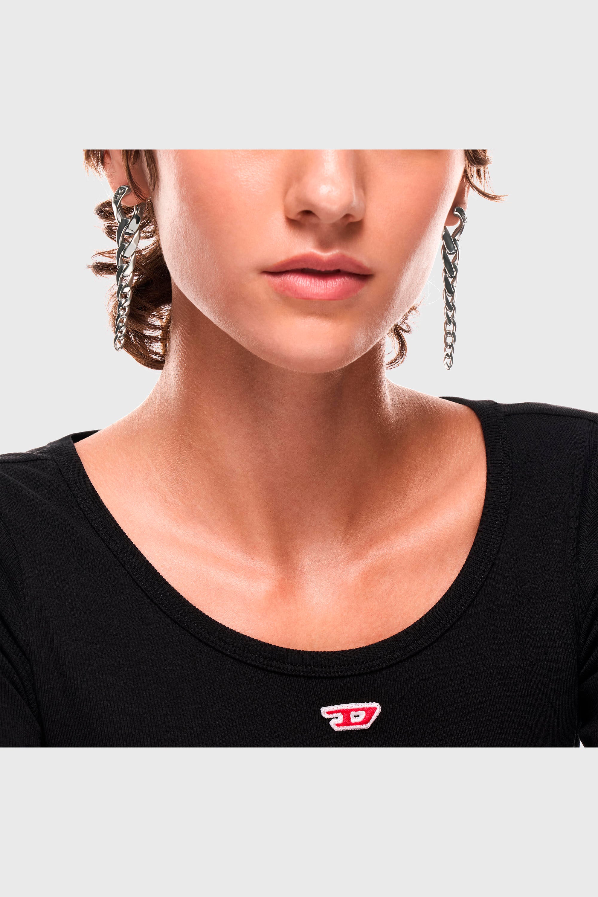 Diesel - DX1719040, Unisex's Stainless Steel Drop Earrings in Silver - 3