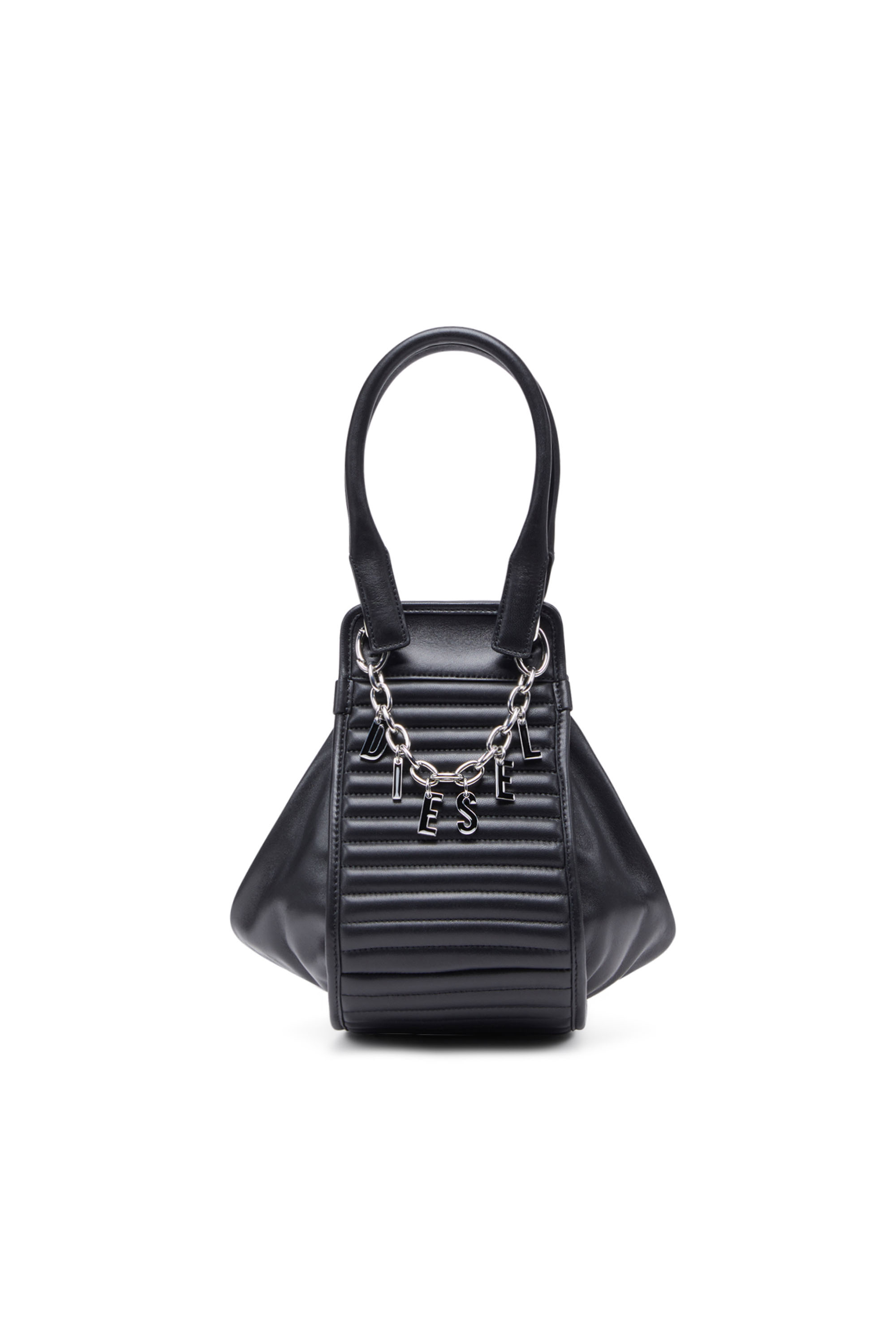 Diesel - D-VINA-RR S, Woman's D-Vina-RR S - Slouchy leather tote bag in Black - 2