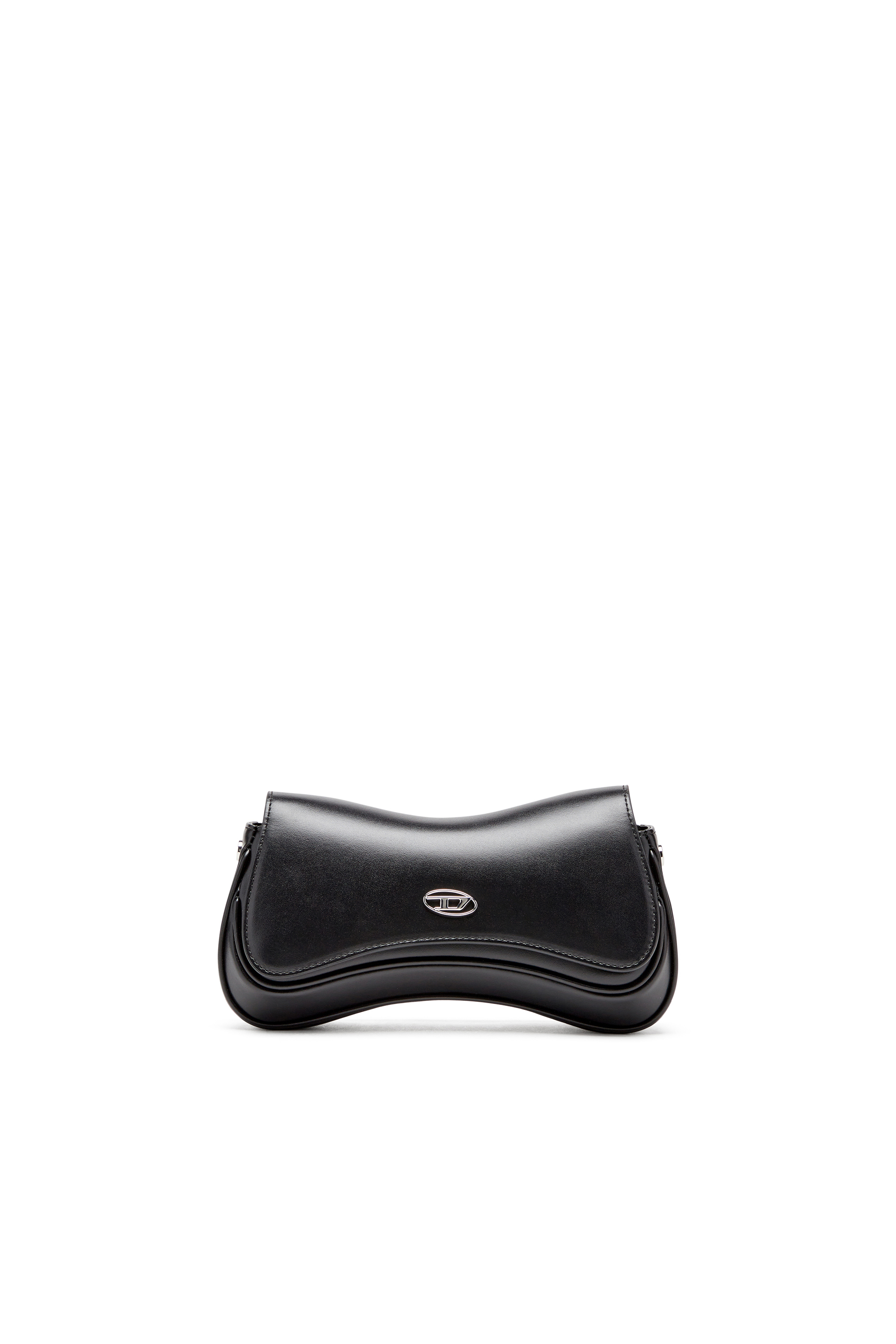 Diesel - PLAY CLUTCH, Woman's Play-Semi gloss leather shoulder bag in Black - 1