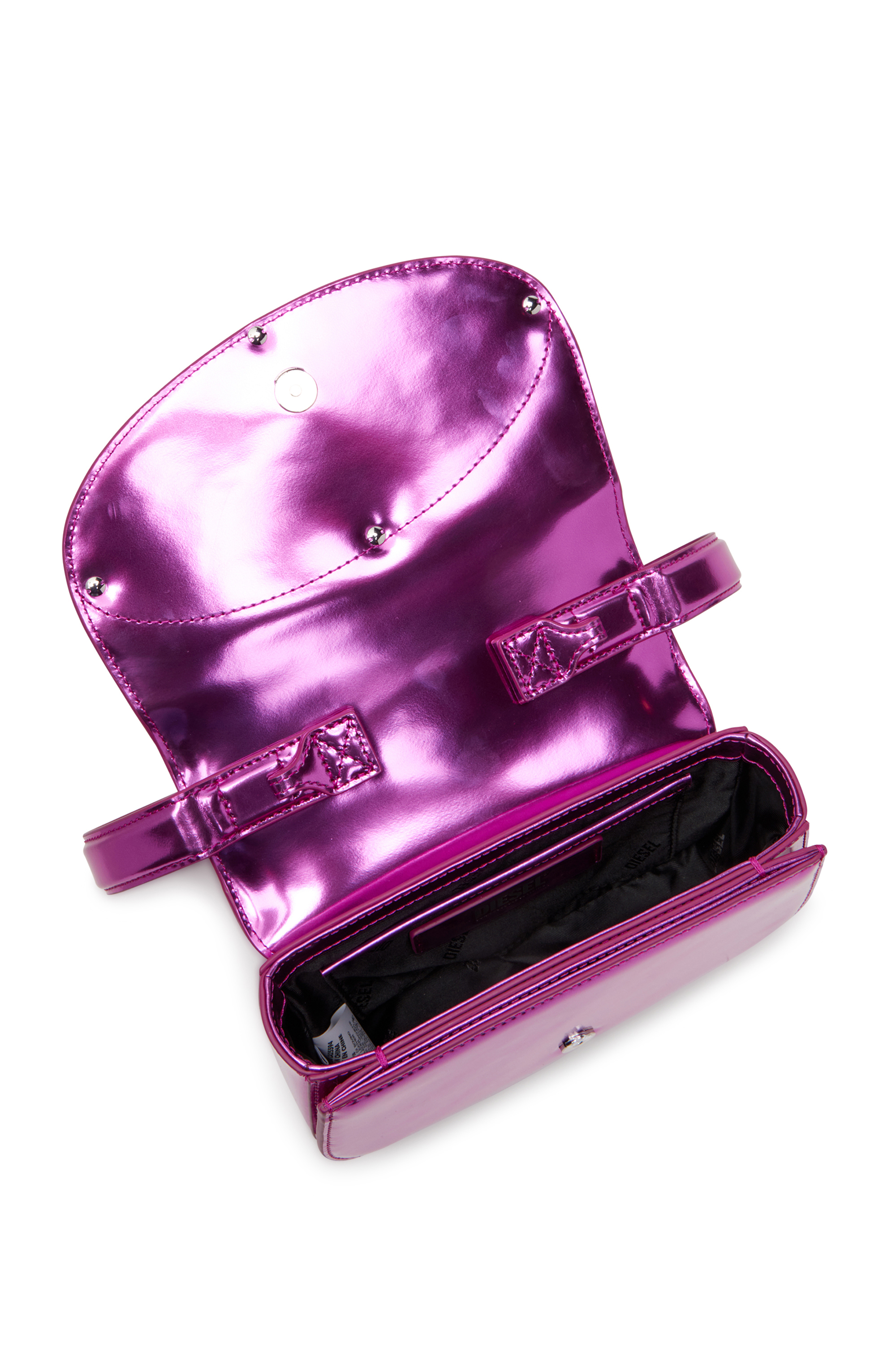 Diesel - 1DR, Woman's 1DR-Iconic shoulder bag in mirrored leather in Hot pink - 4
