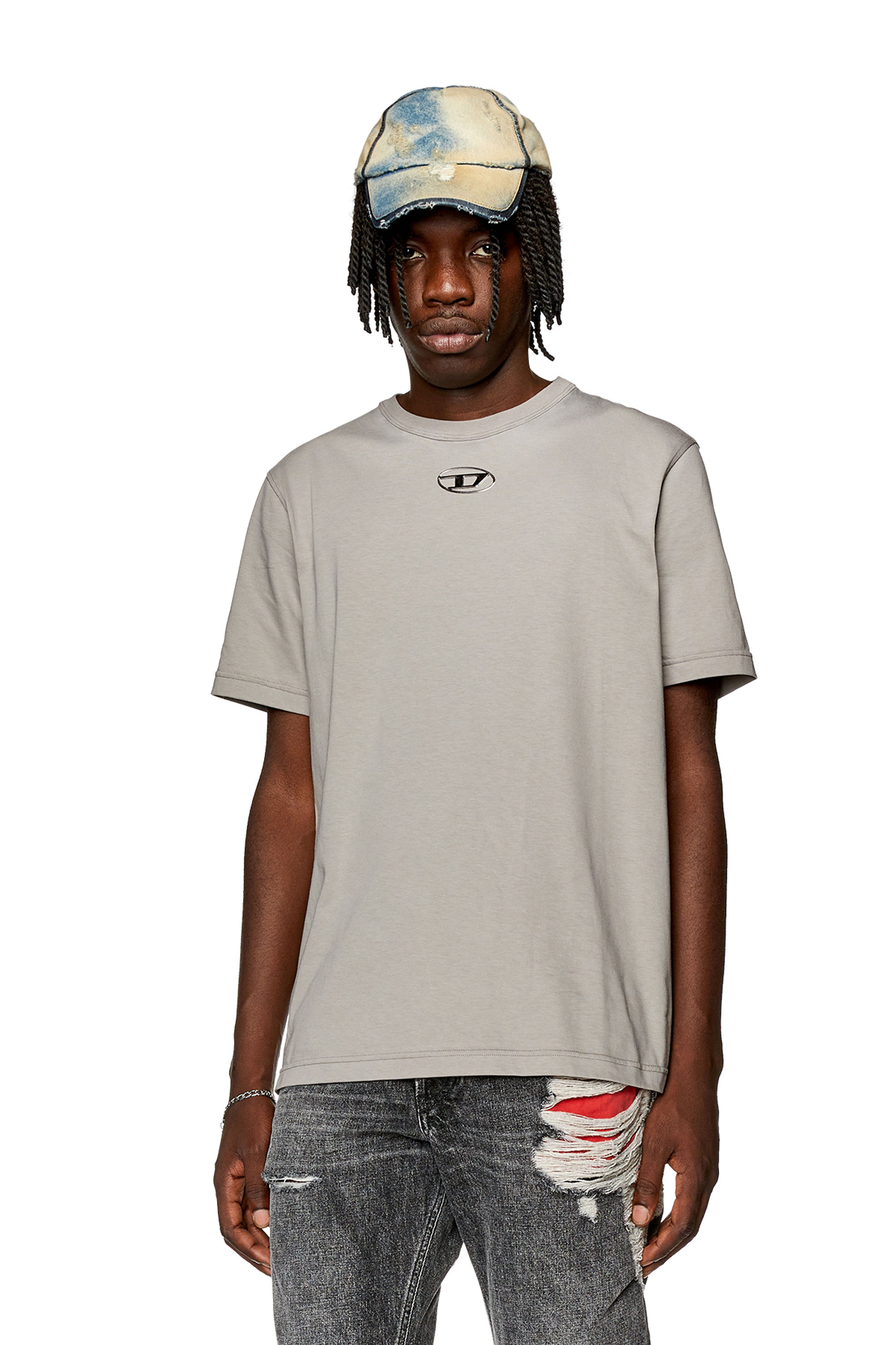 Diesel - T-JUST-OD, Light Grey - Image 1