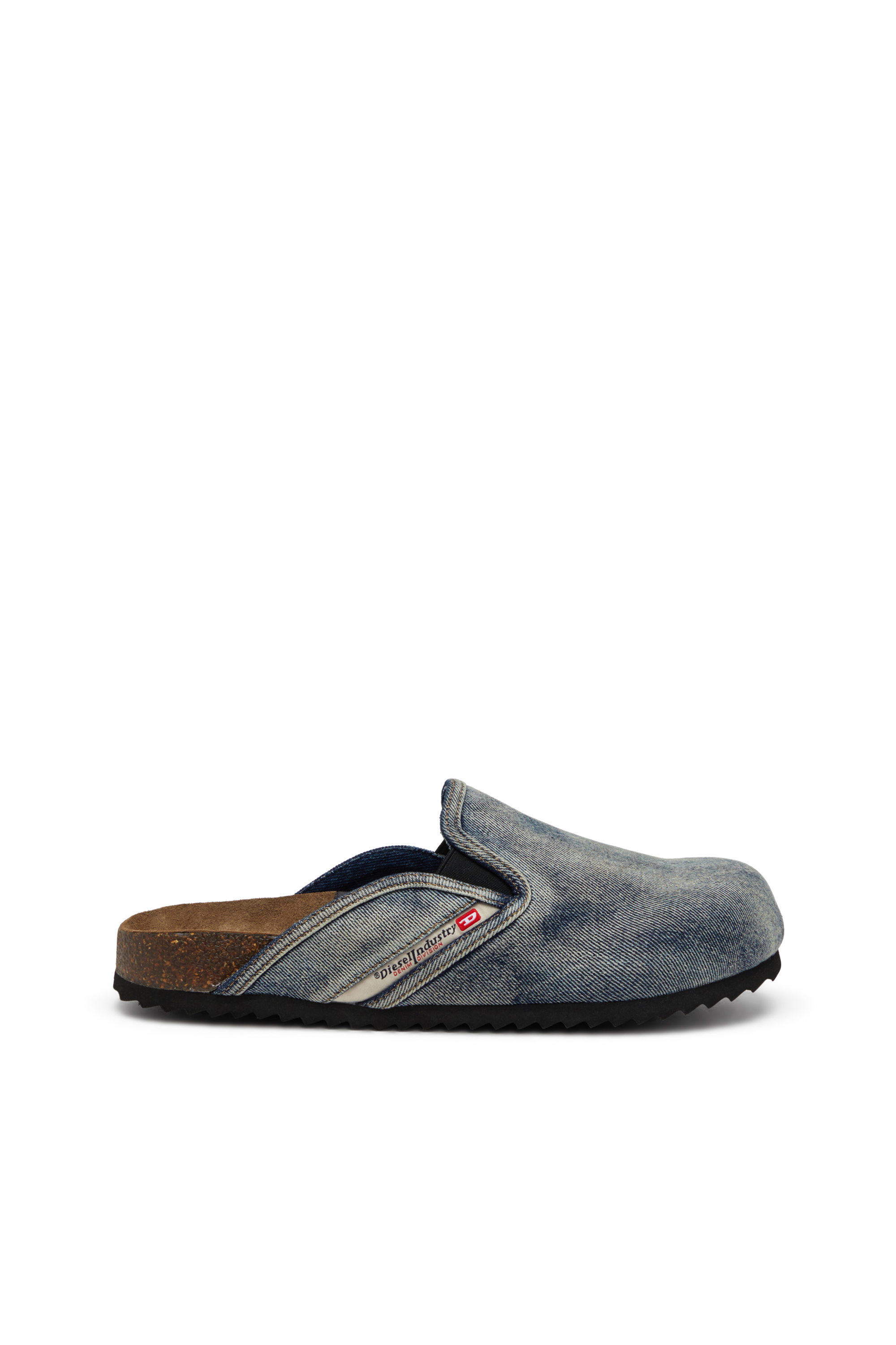 D-WOODSTOCK SLIP-ON, Dark Blue Diesel - D-WOODSTOCK SLIP-ON, Man's D-Woodstock-Denim mules in Dark Blue - 1