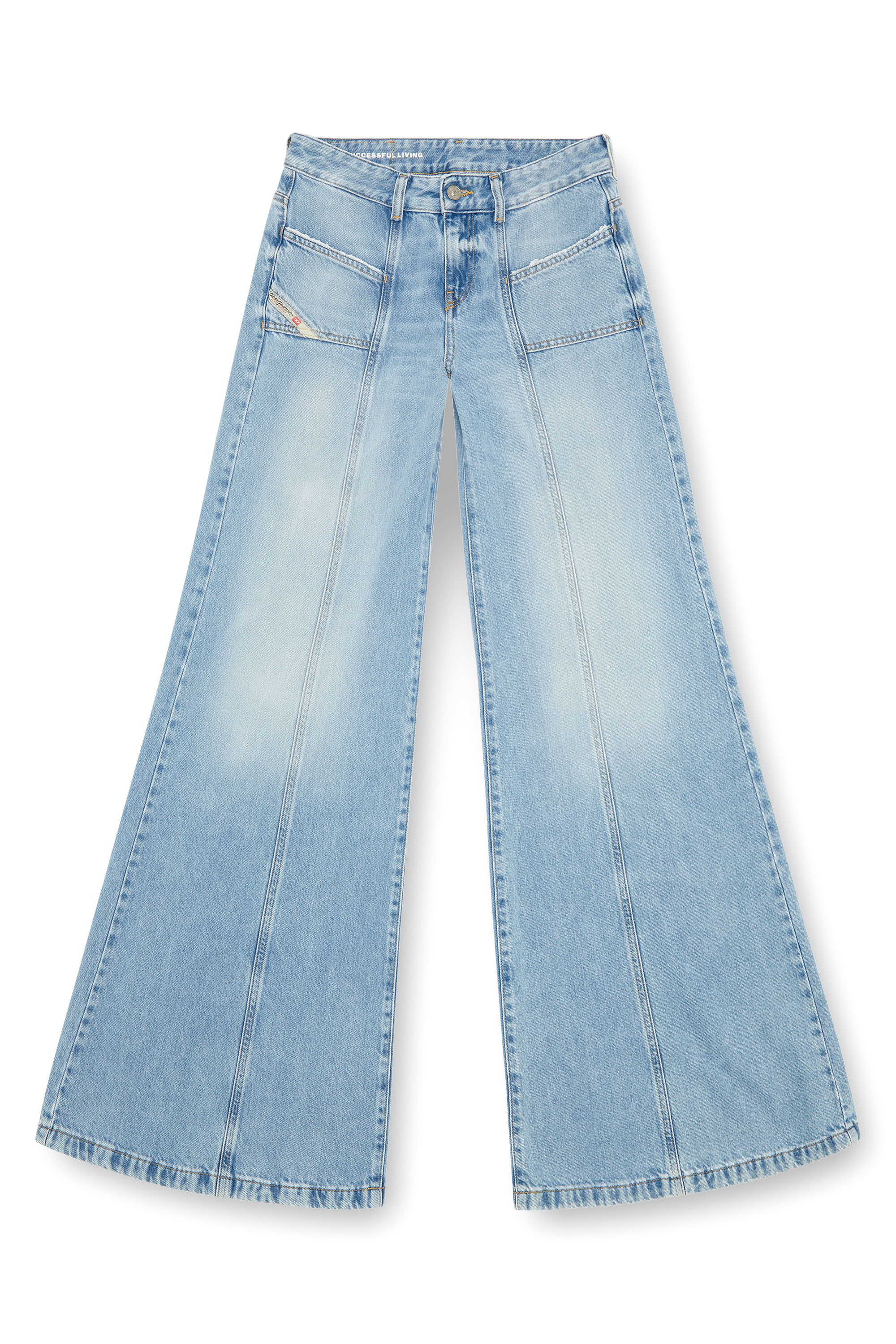 Diesel - Bootcut and Flare Jeans D-Akii 09J88, Light Blue - Image 5