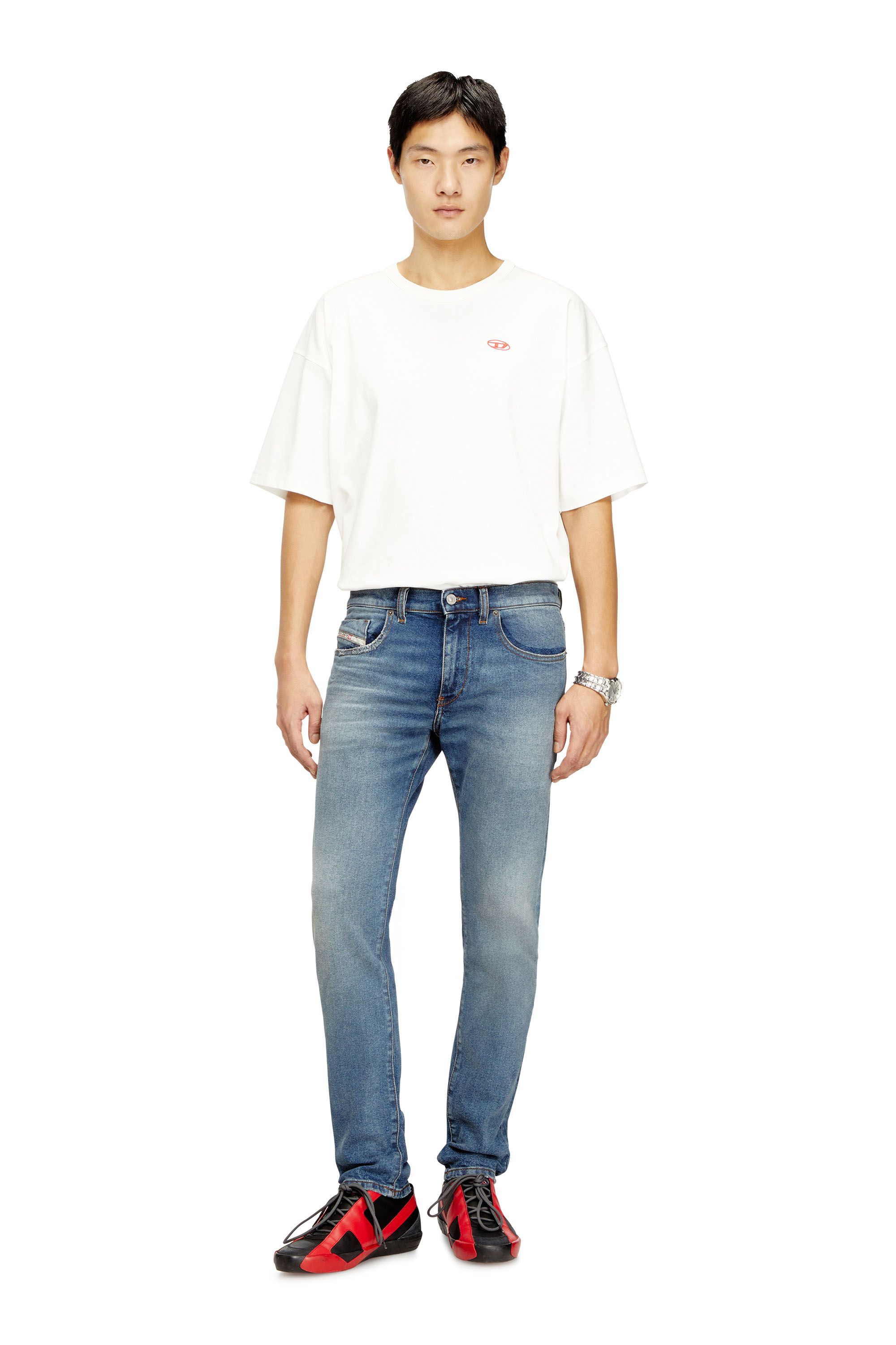 Diesel - Man's Slim Jeans 2019 D-Strukt 0DBEF, Medium blue - 2