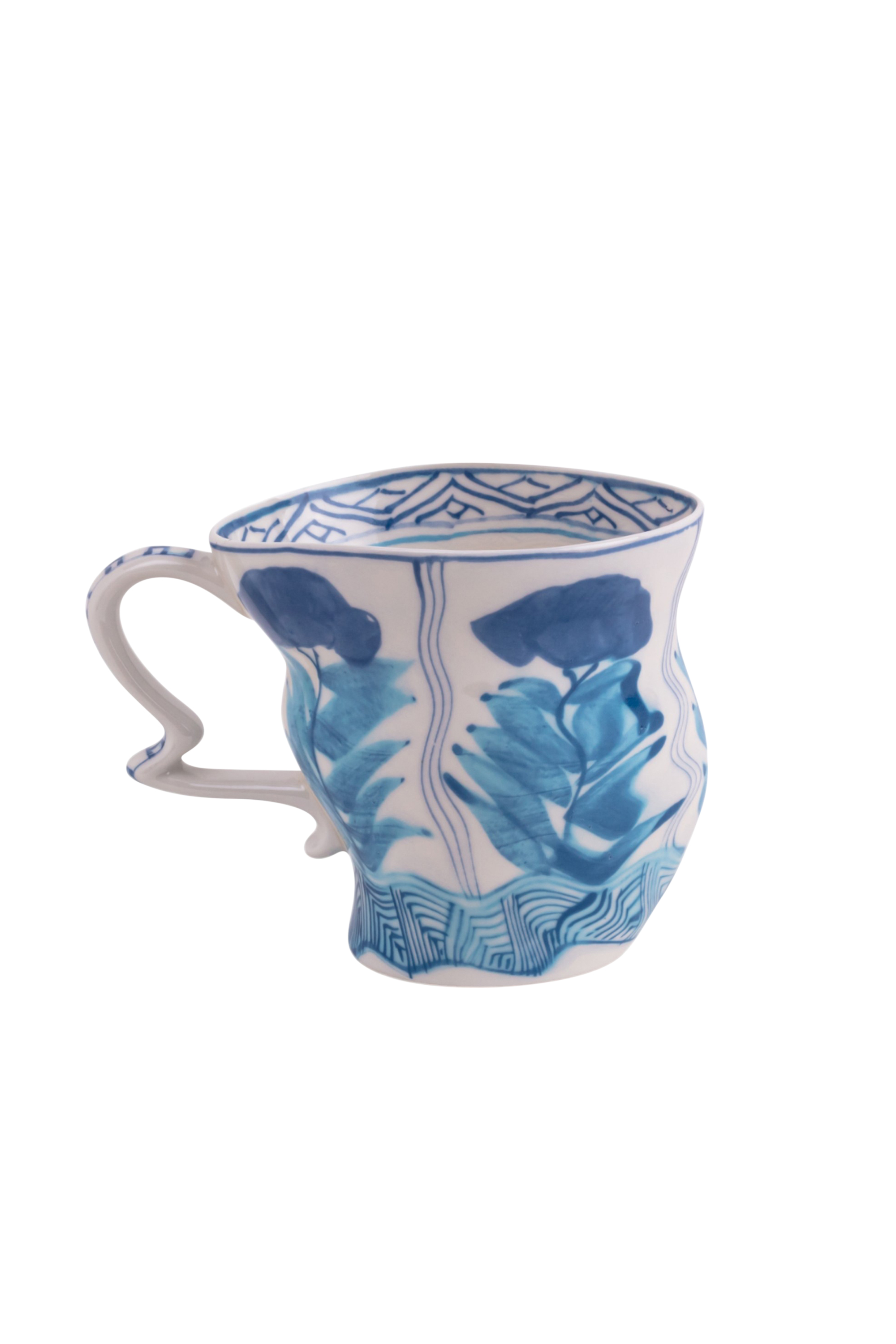 Diesel - 11257 PORCELAIN MUG "CLASSIC ON ACID" -, Unisex's Porcelain mug in White/Blue - 5
