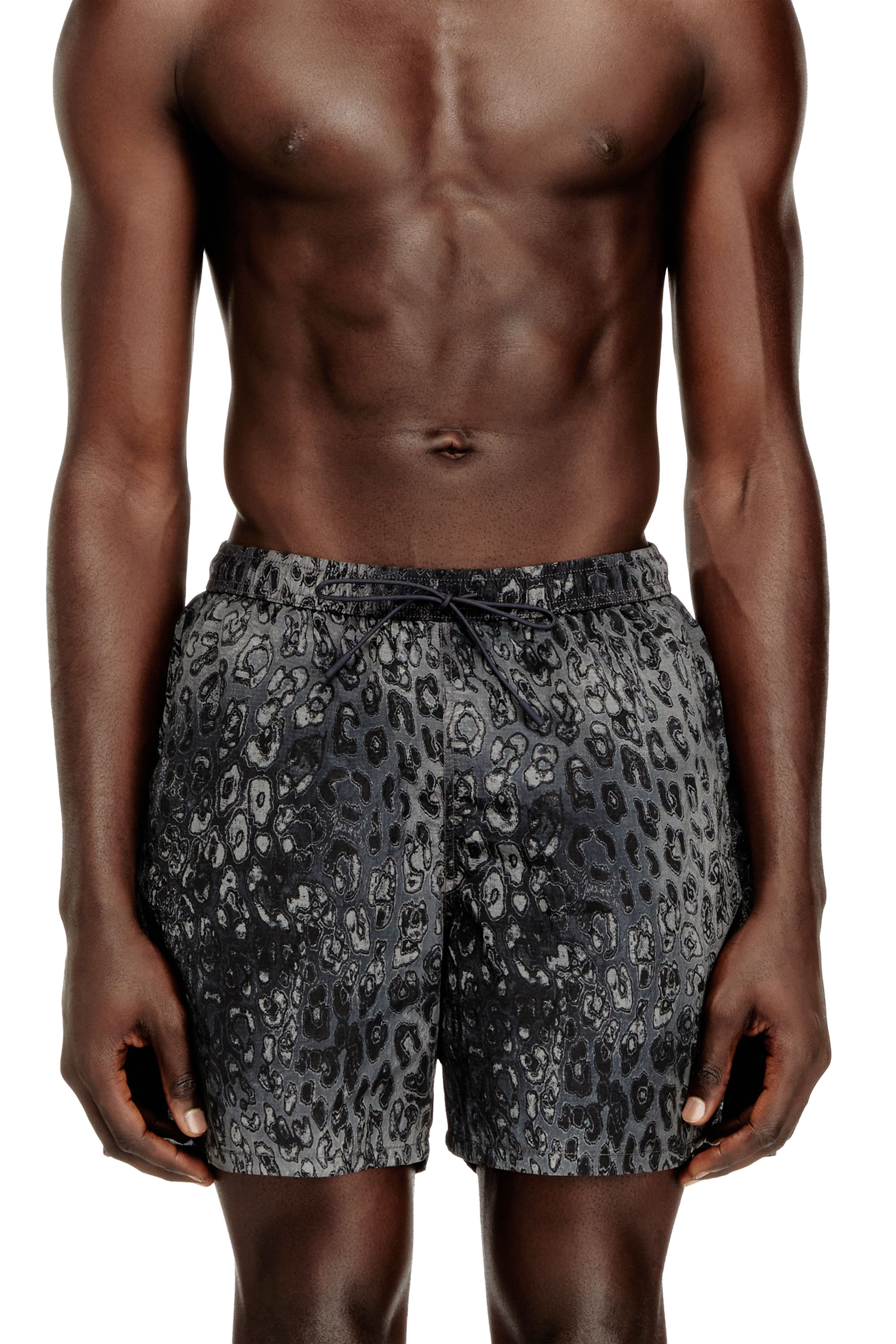 Diesel - SOCCER-41-UTLT, Man's Swim shorts with animalier print in null - 2