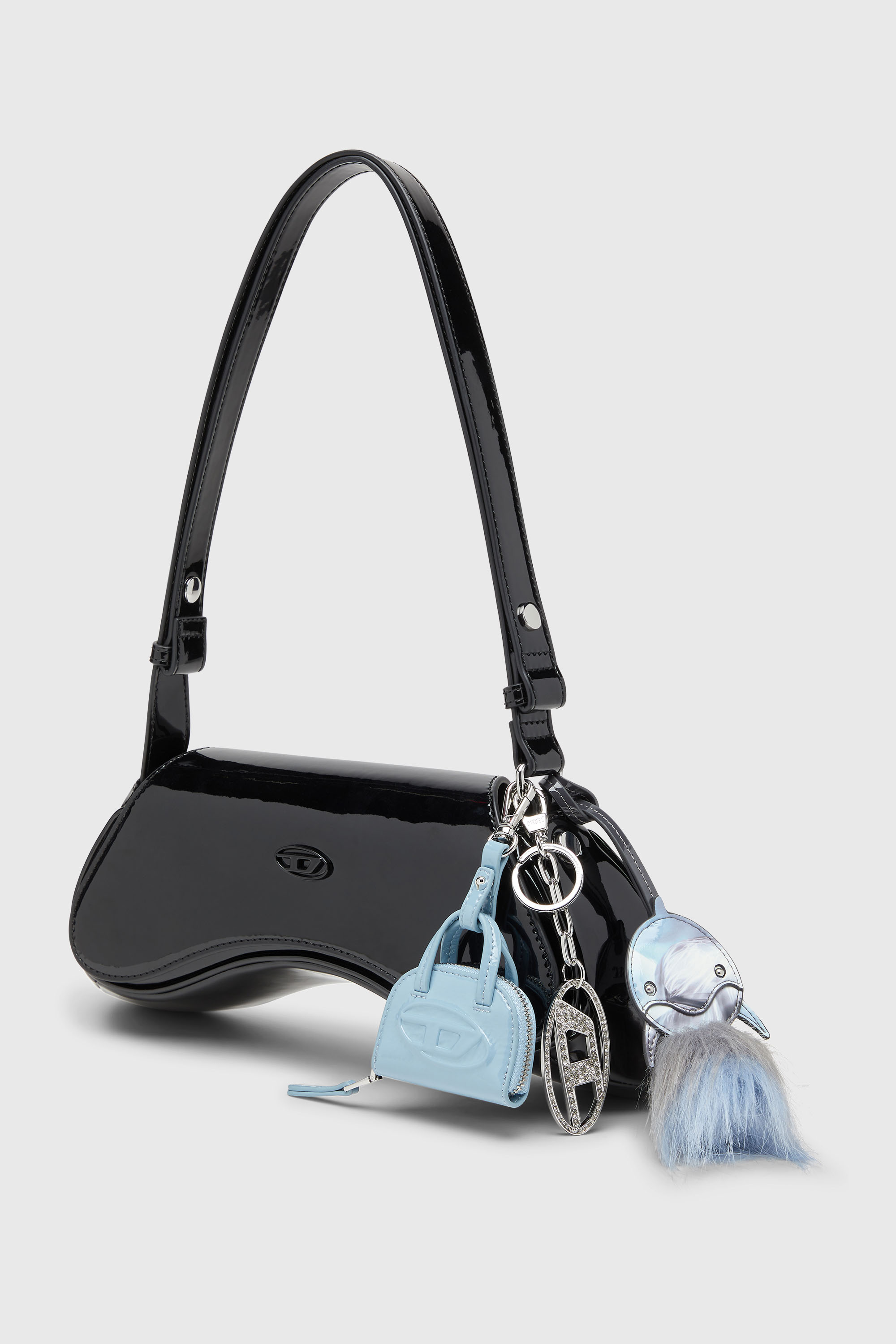 Diesel - PLAY CROSSBODY, Woman's Play-Glossy crossbody bag in Black - 7