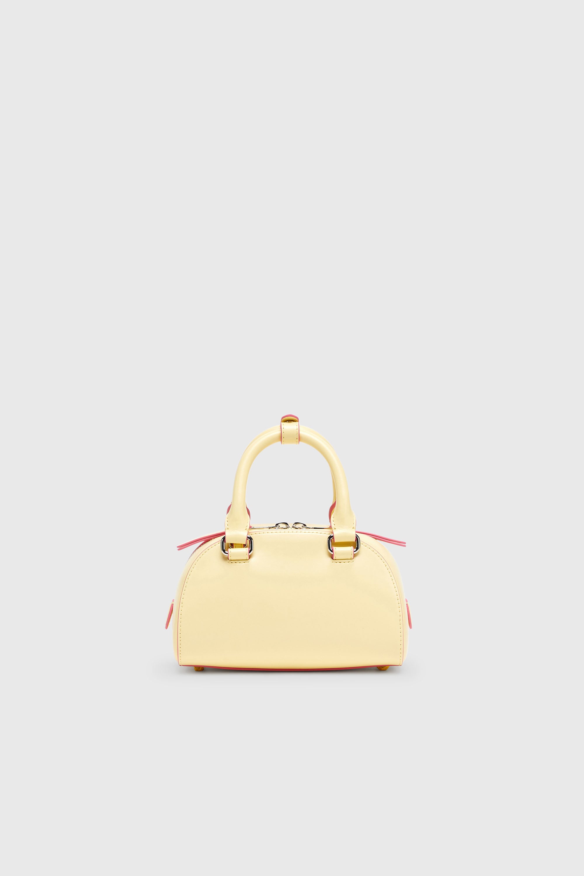 Diesel - 1DR DOME CROSSBODY, Woman's 1DR Dome-Leather Small bowling bag in Yellow - 2