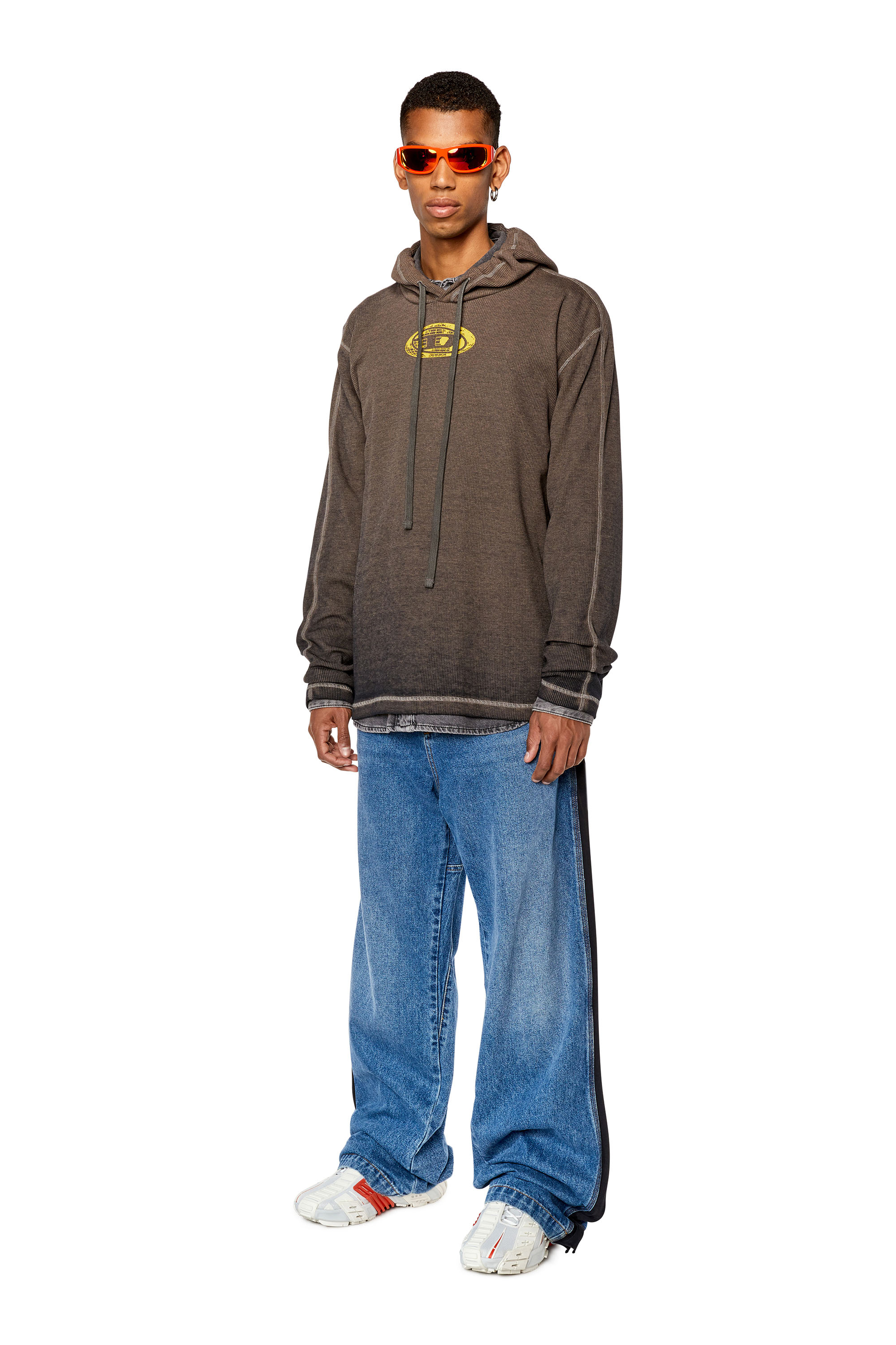 Diesel - T-CRONE-LS-HOOD, Dark grey - Image 2