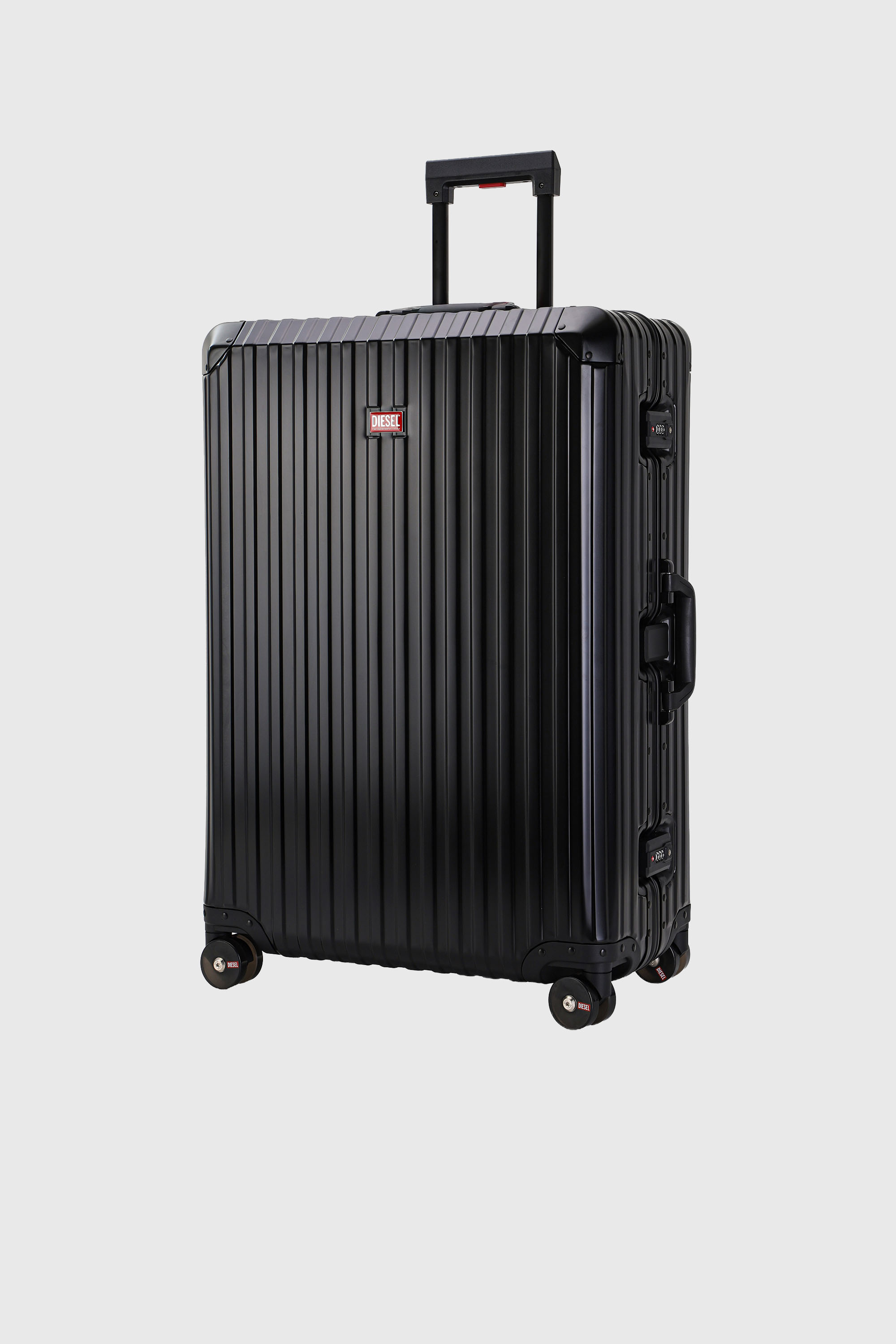 Diesel - DIESEL ALUMINUM TROLLEY- DSL002, Unisex's Aluminum suitcase size L in Black - 5
