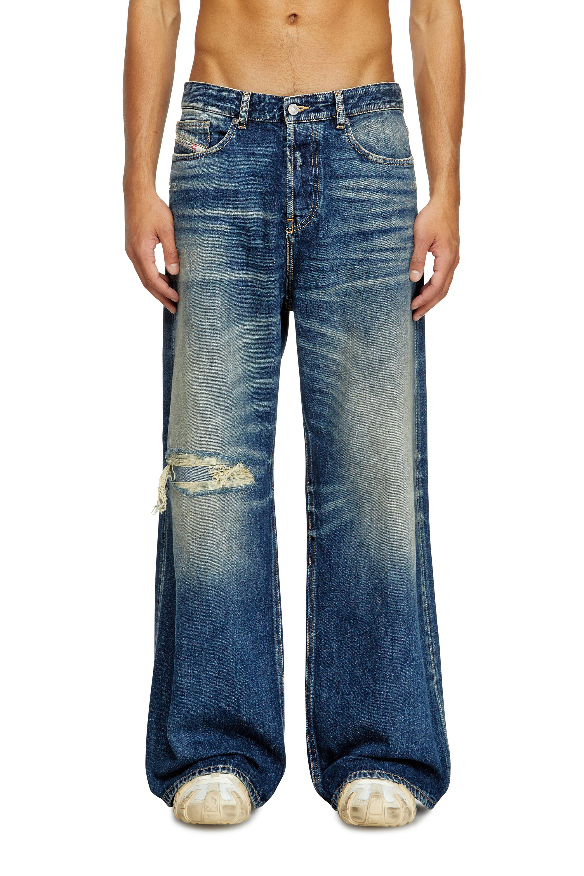 Diesel - Man's Relaxed Jeans D-Rise 09J95, Dark Blue - 2