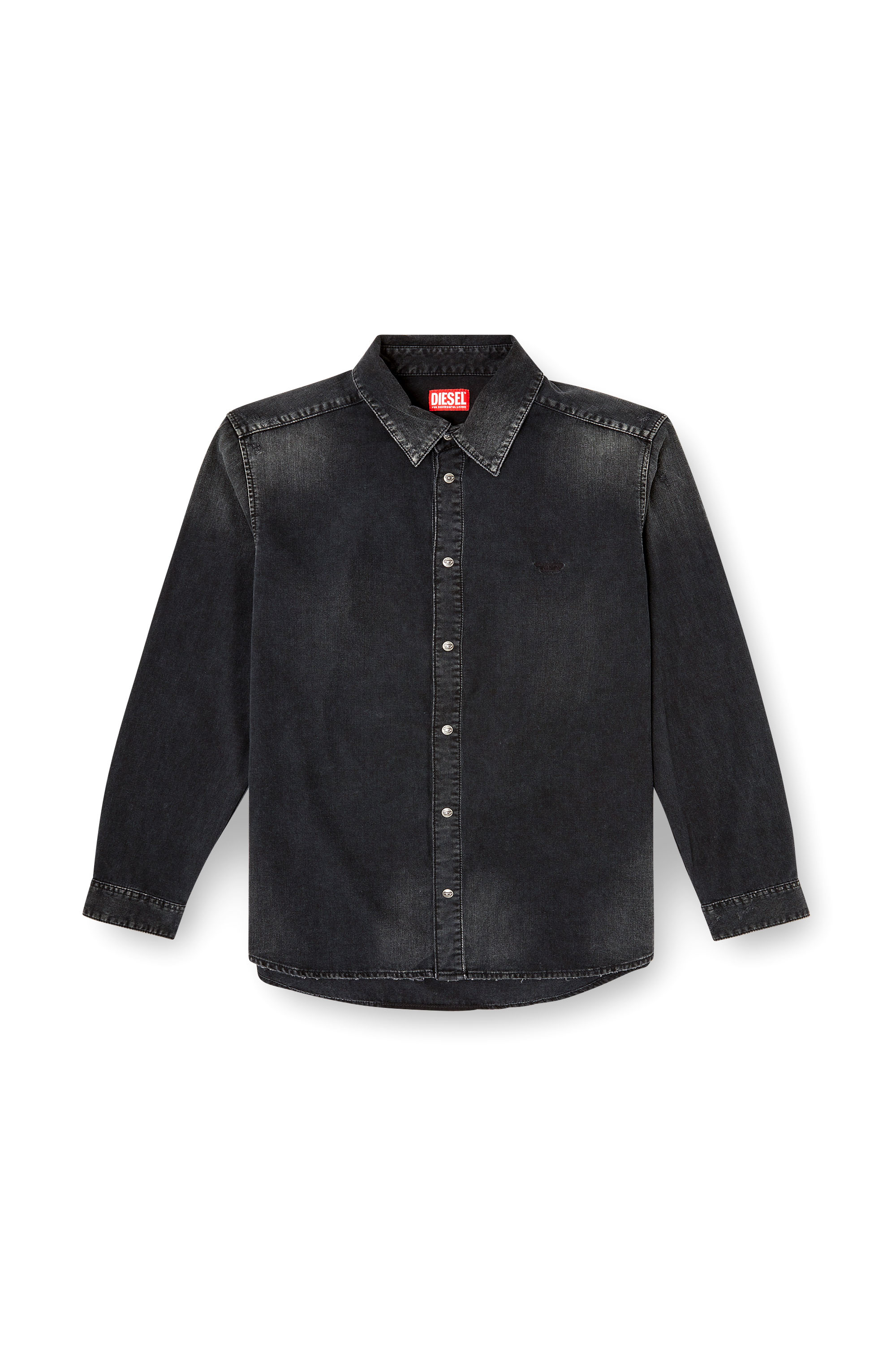 Diesel - D-SIMPLY, Man's Long-sleeve denim shirt in Black - 2