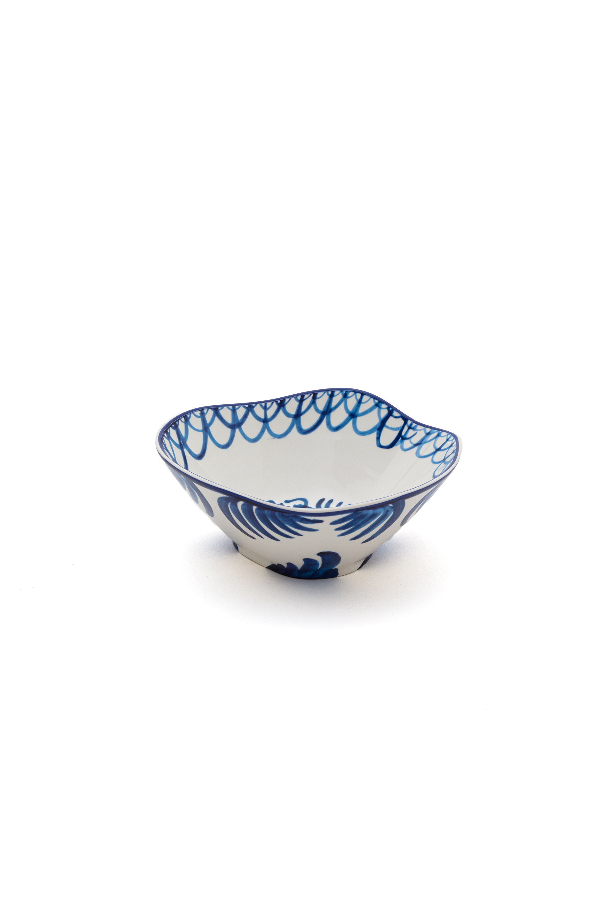 Diesel - 11280 PORCELAIN SALAD BOWL "CLASSIC ON A, Unisex's Porcelein salad bowl in White/Blue - 1