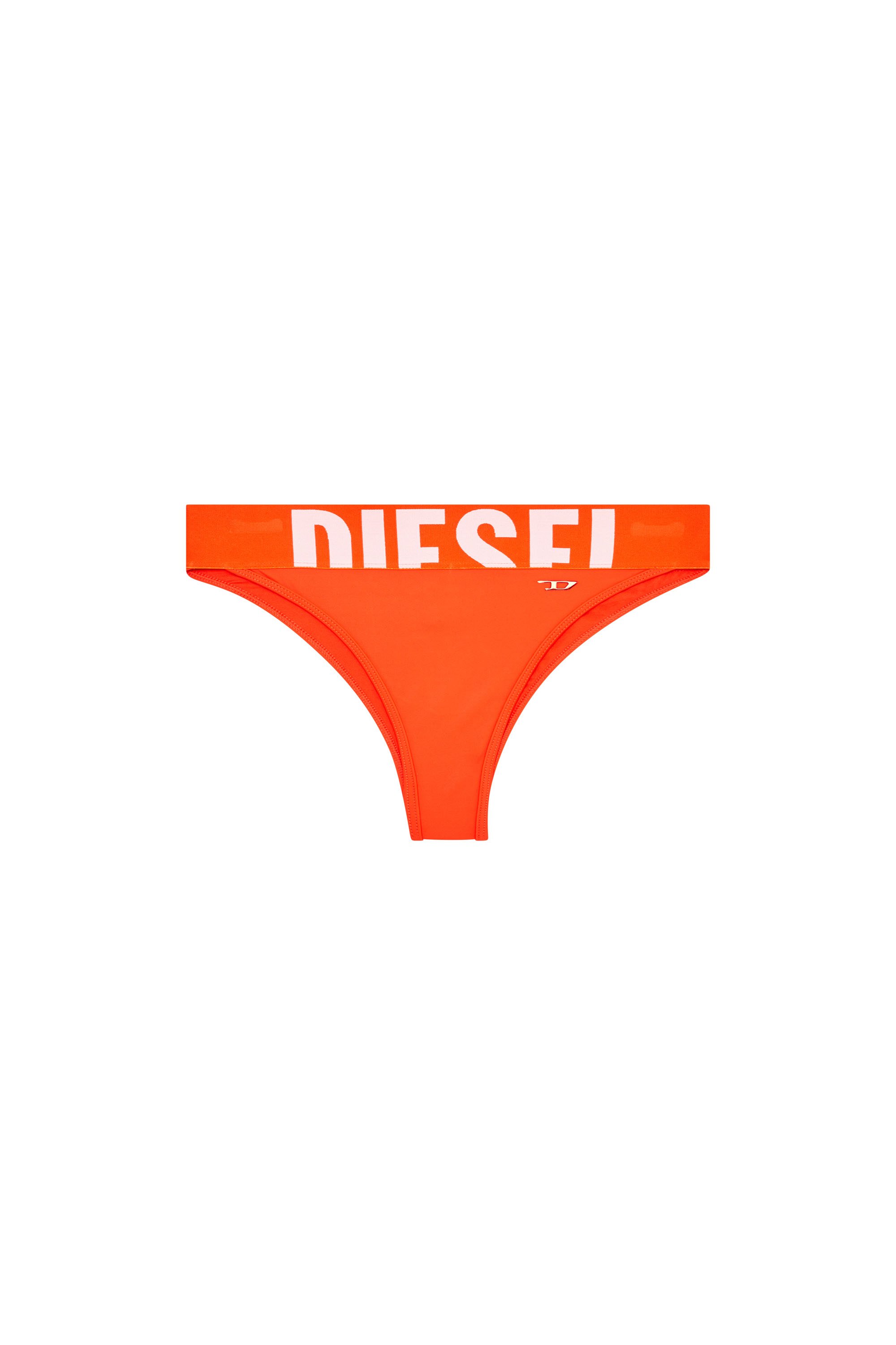 Diesel - LOLA-D-POP, Woman's Bikini bottoms with cut-off logo in Orange - 4