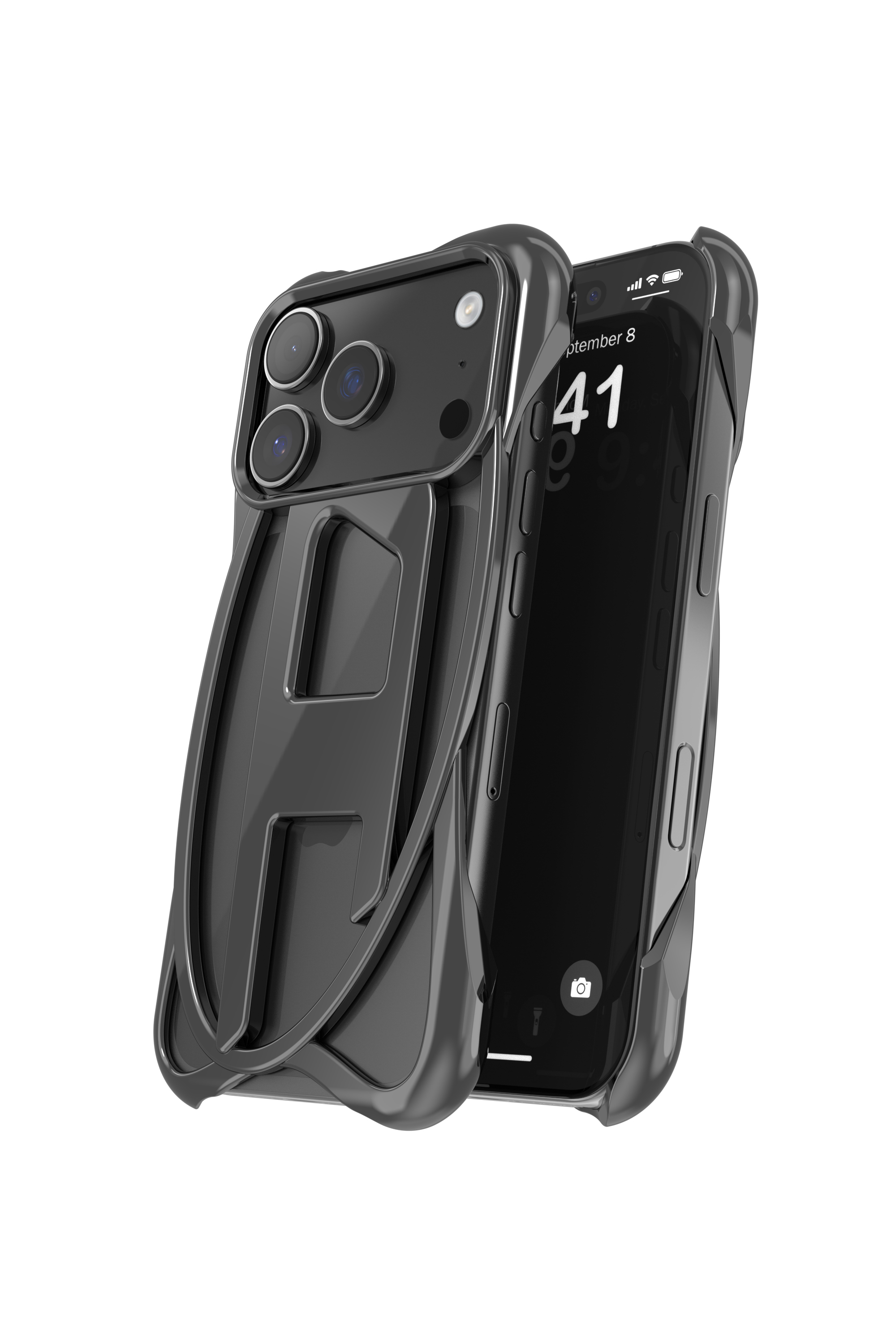 Diesel - 60448  D FRAME CASE, Unisex's Caged D glossy case for iPhone 17 Pro in Black - 3