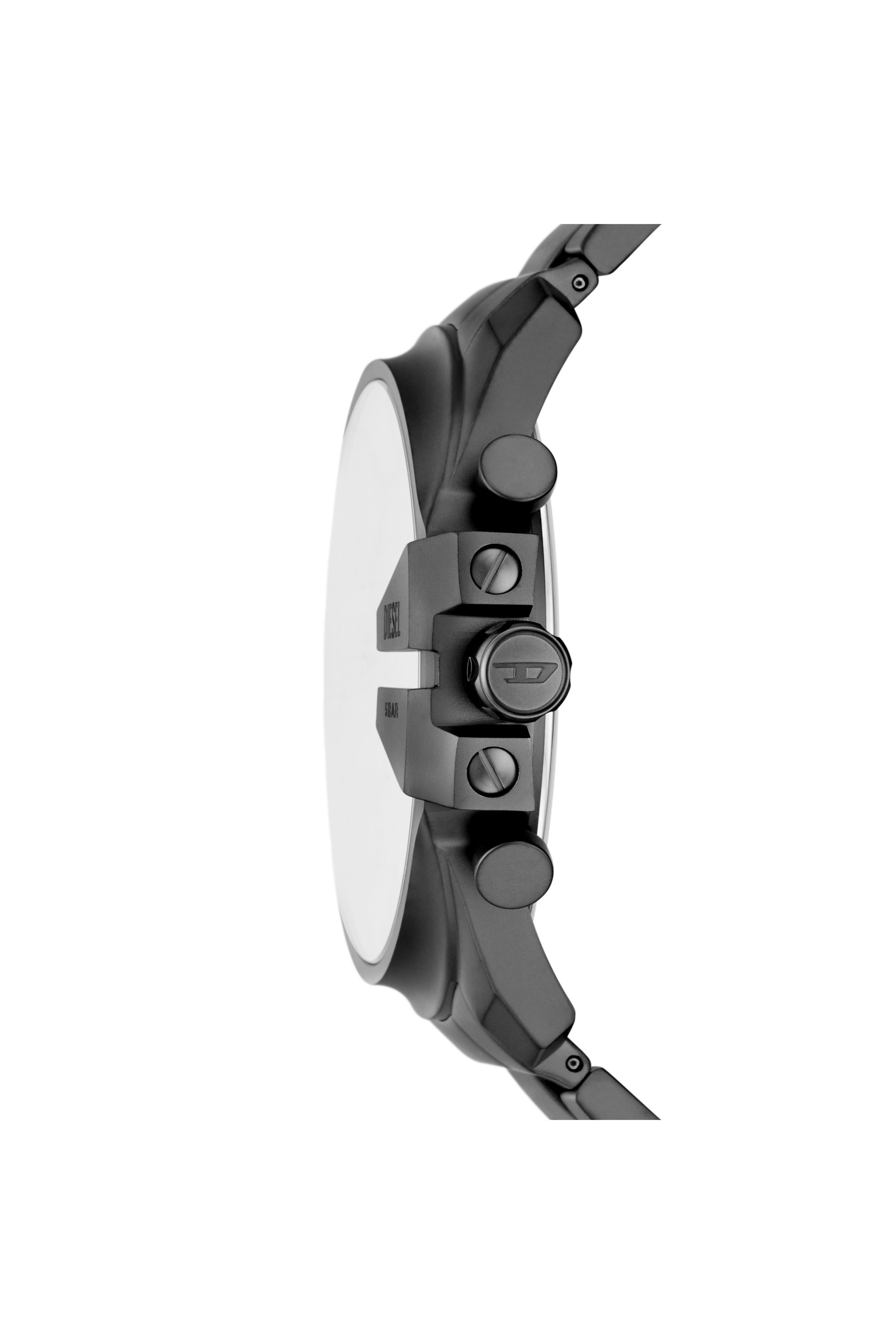 Diesel - DZ4676, Man's Diesel Mega Chief Slim Chronograph Gray Stainless Steel Watch in Dark grey - 4