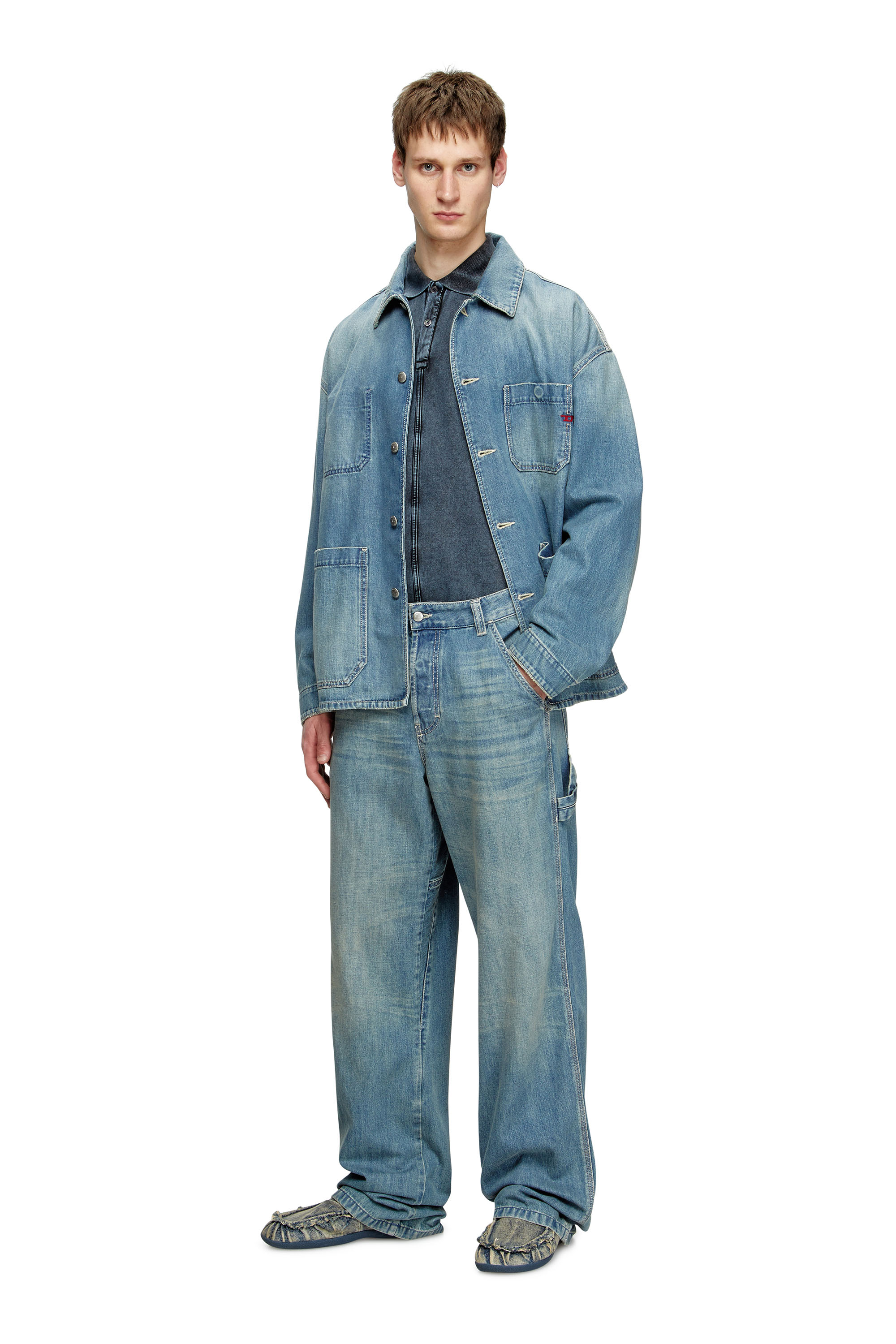 Relaxed Jeans D-Livery 068SK, Light Blue Diesel - Man's Relaxed Jeans D-Livery 068SK, Light Blue - 1
