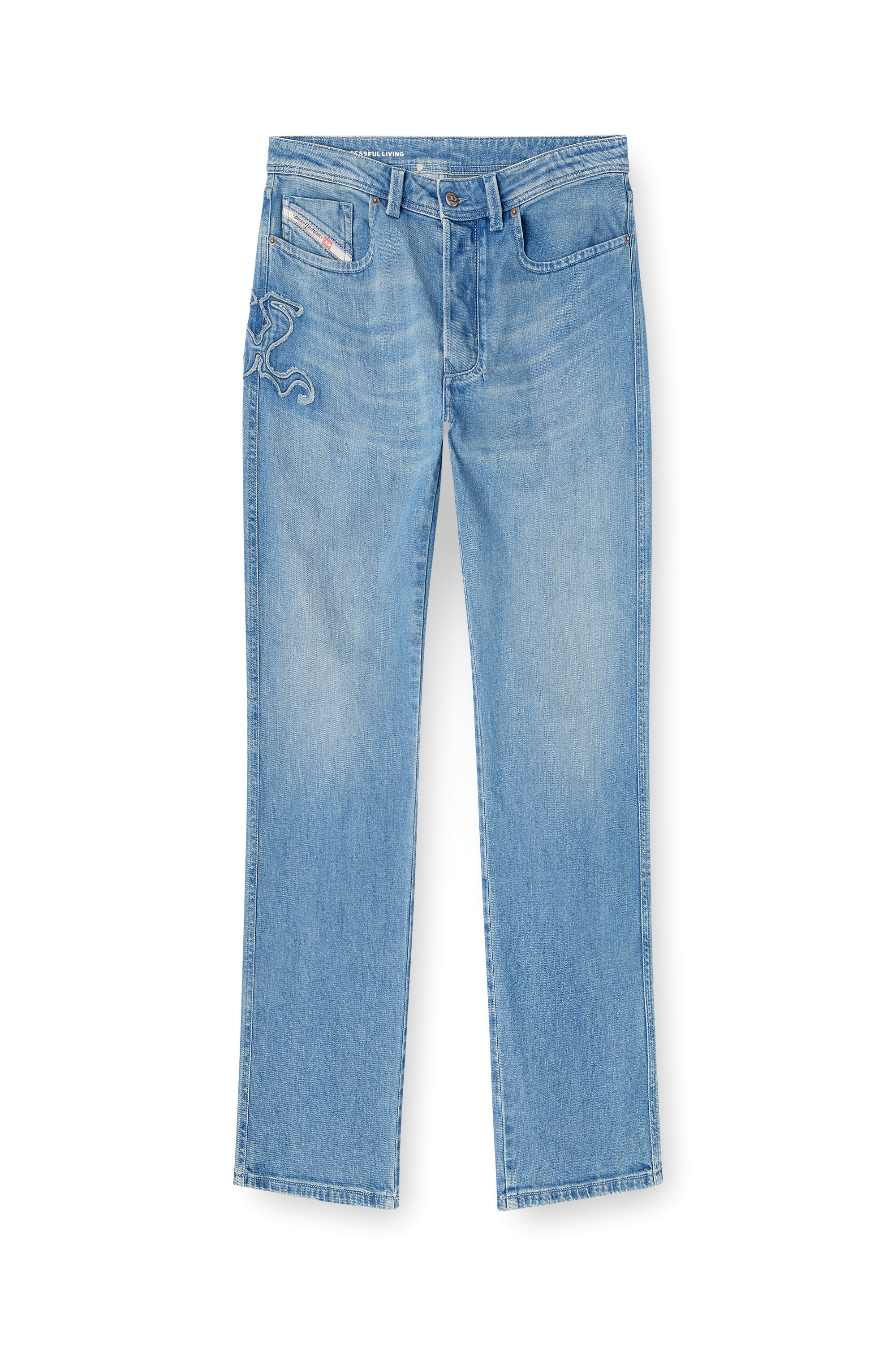 Diesel - Man's Regular Jeans 1985 Larkee 09Q18, Light Blue - 2