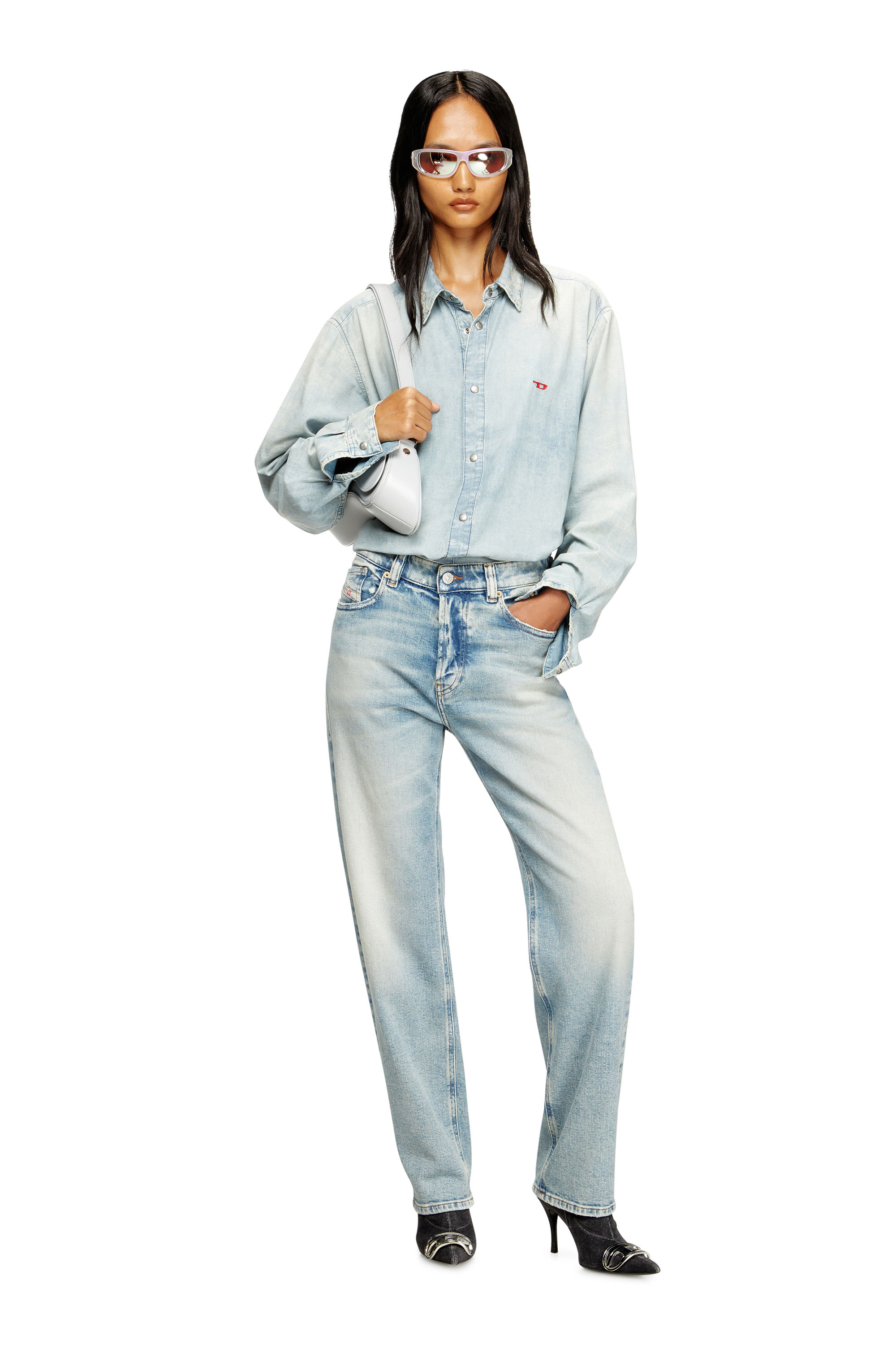 Diesel - Woman's Regular Jeans 1988 D-Ark 09M21, Light Blue - 1