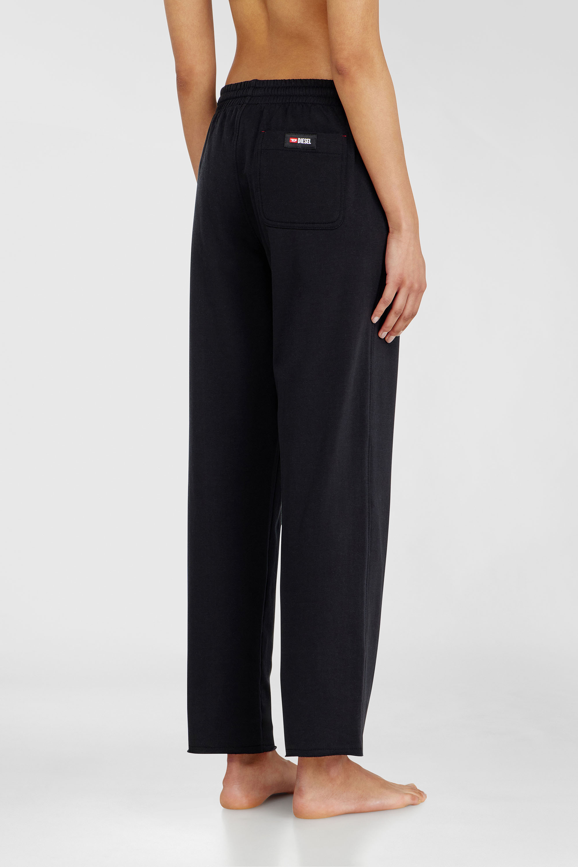 Diesel - INDRA-D-CORE, Woman's Peached sweatpants with raw hems in Black - 4