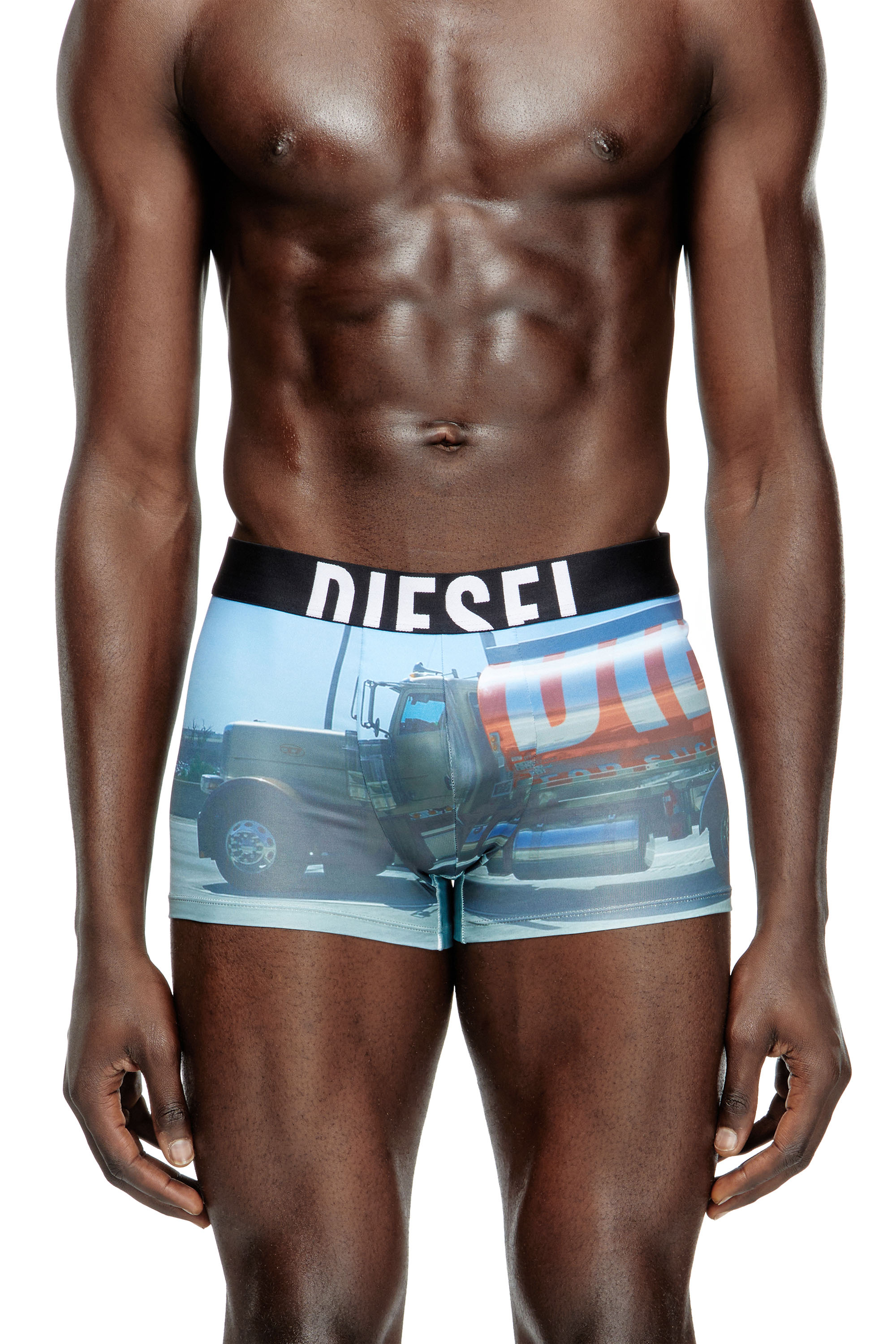 Diesel - DAMIEN-D-POP-40, Man's Boxer briefs with Pop print in Light Blue - 3