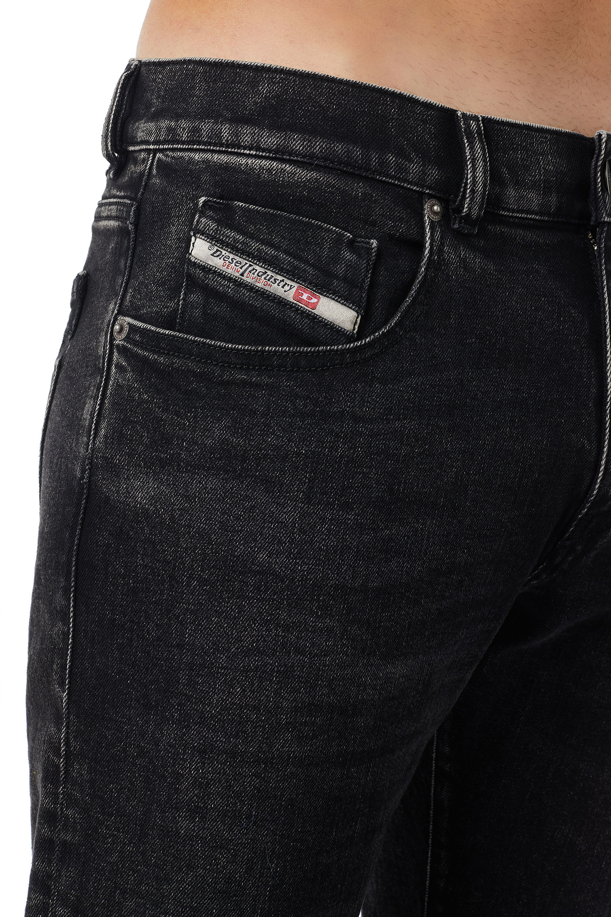 Diesel - Slim Jeans 2019 D-Strukt 09B83, Black/Dark grey - Image 5