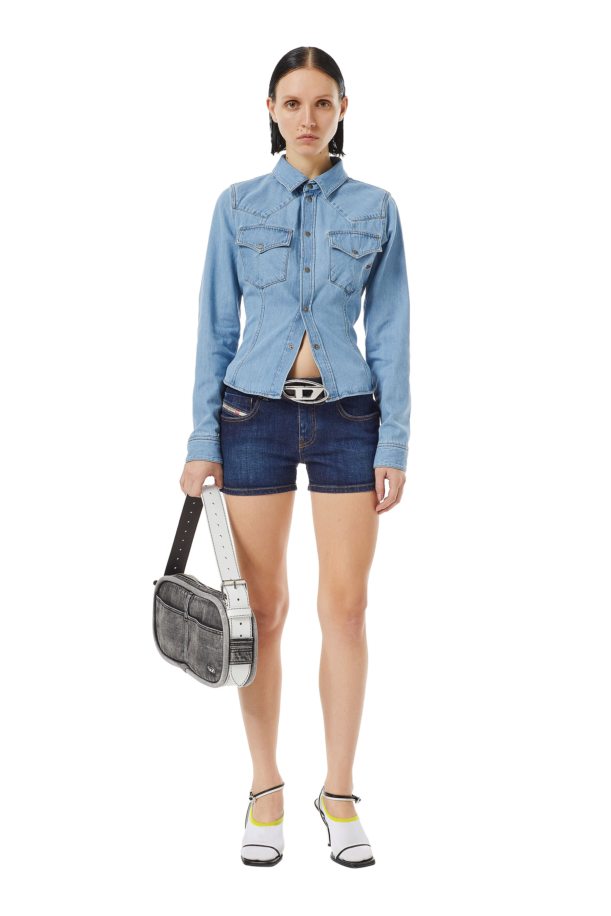Diesel - DE-LYLA SHORT PANTS, Dark Blue - Image 2
