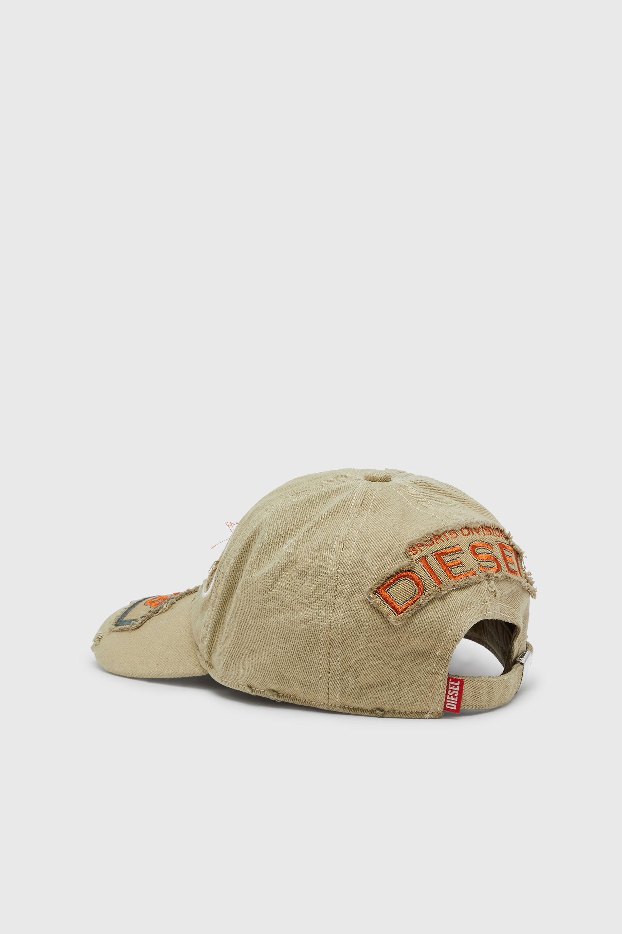 Diesel - C-BRAFF, Unisex's Baseball cap with embroidered patches in Light Brown - 2