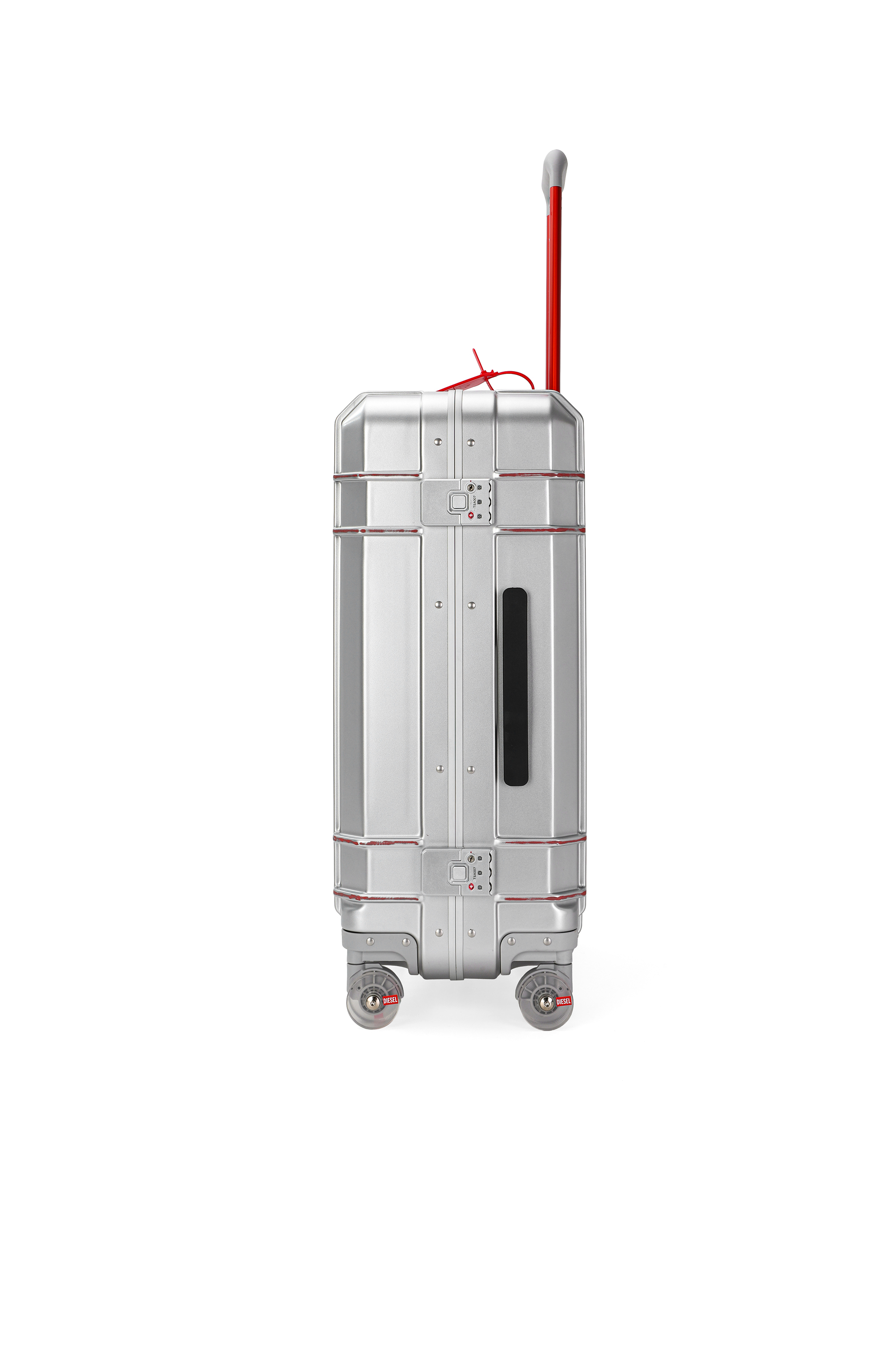 Diesel - DIESEL PC STRONG IMAGE TROLLEY- DSL003, Unisex's Rugged suitcase size M in Silver - 4