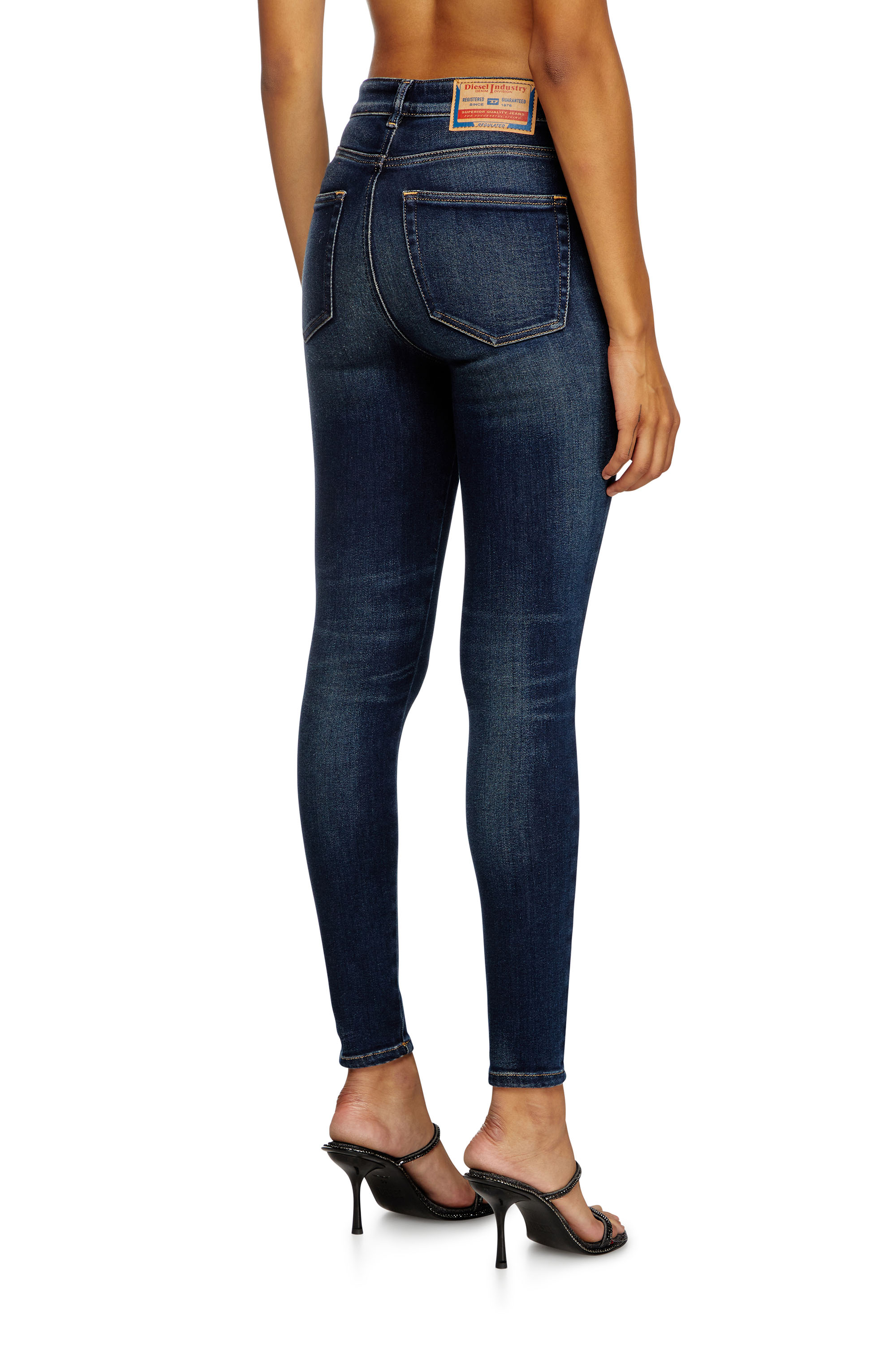 Diesel - Woman's Skinny Jeans 1984 Slandy-High 09J11, Dark Blue - 3