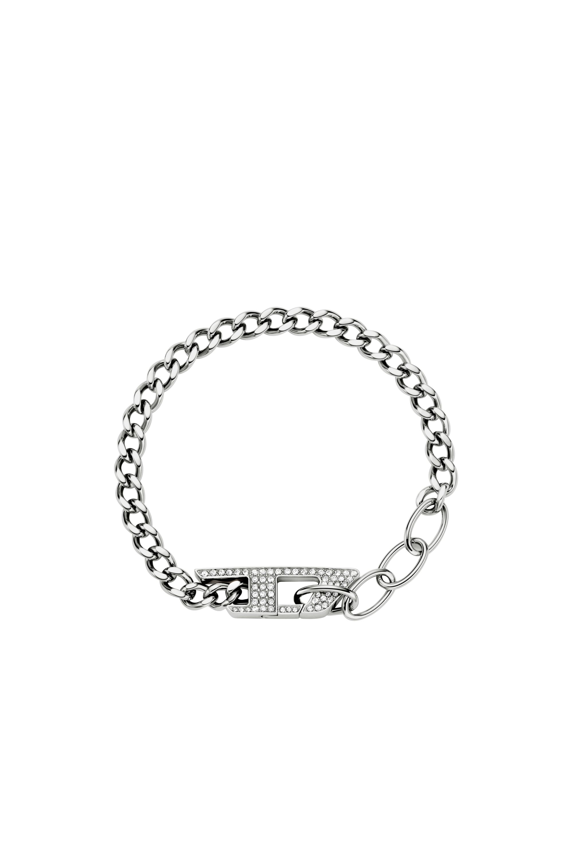 Diesel - DX1627040 JEWELLERY, Unisex's Stainless steel glitz chain bracelet in Silver - 1