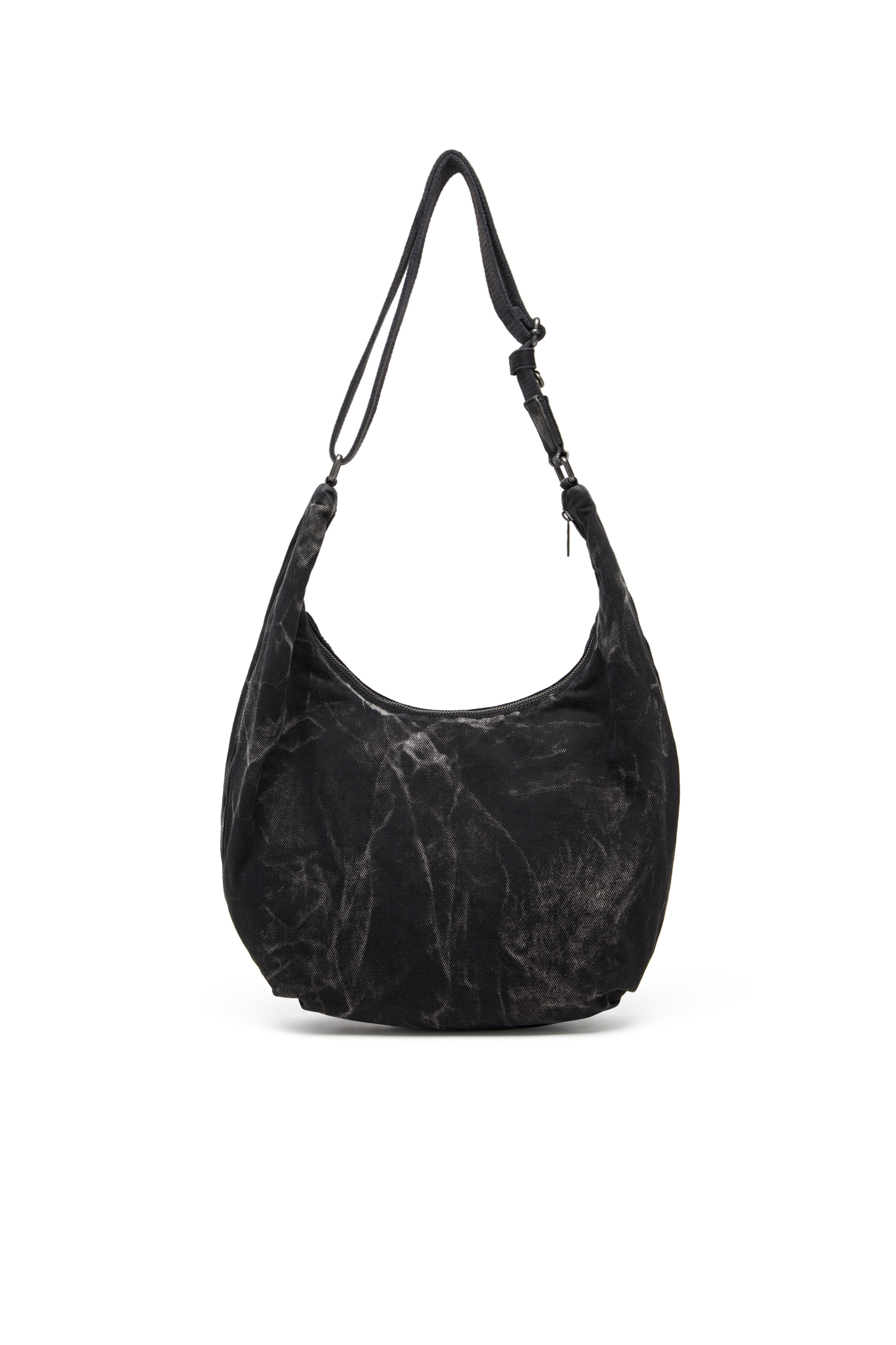 Diesel - RAVE HOBO X, Unisex's Rave - Hobo denim bag with zipper in Black - 2