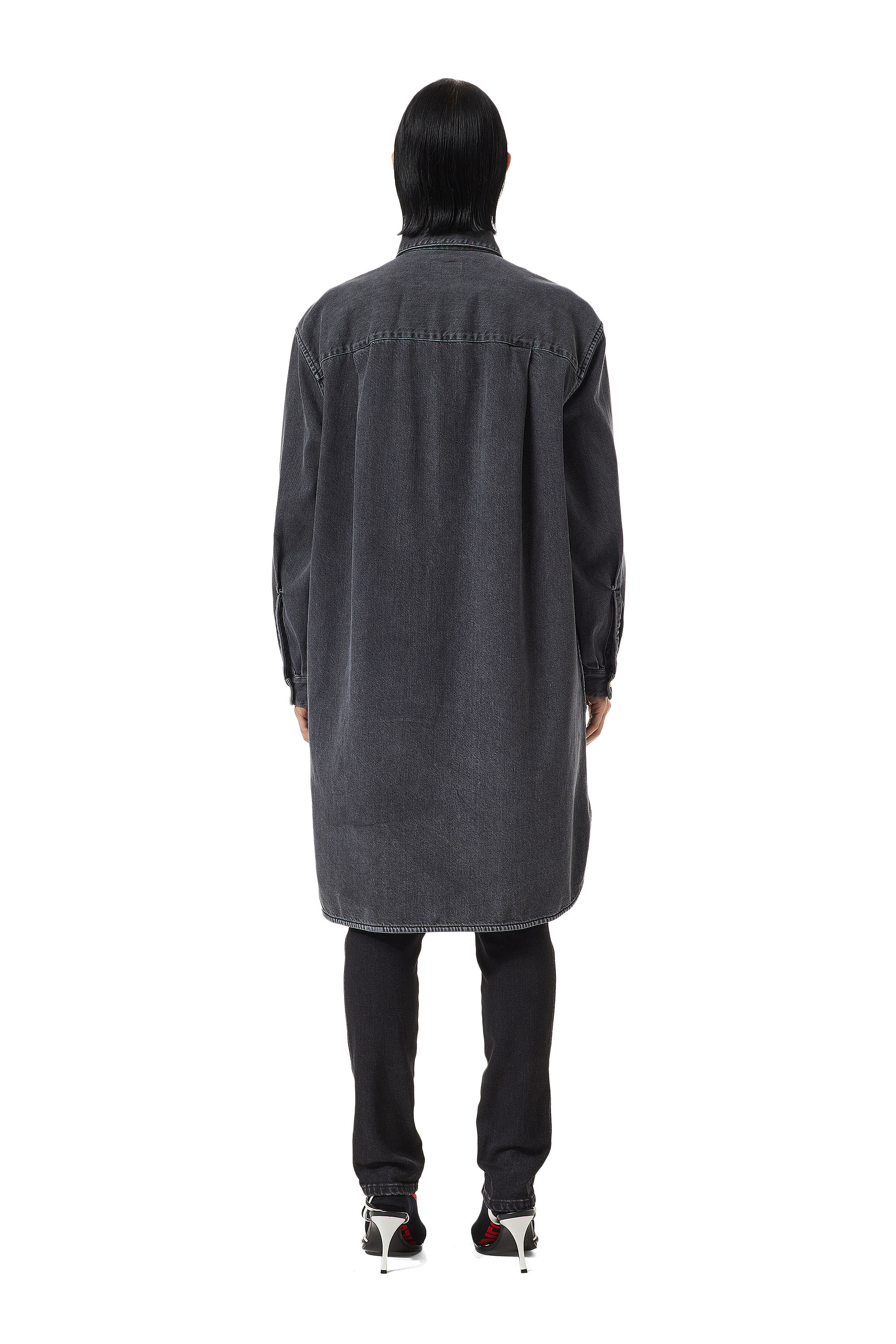 Diesel - DE-BLEX SHIRT DRESS, Black/Dark grey - Image 2