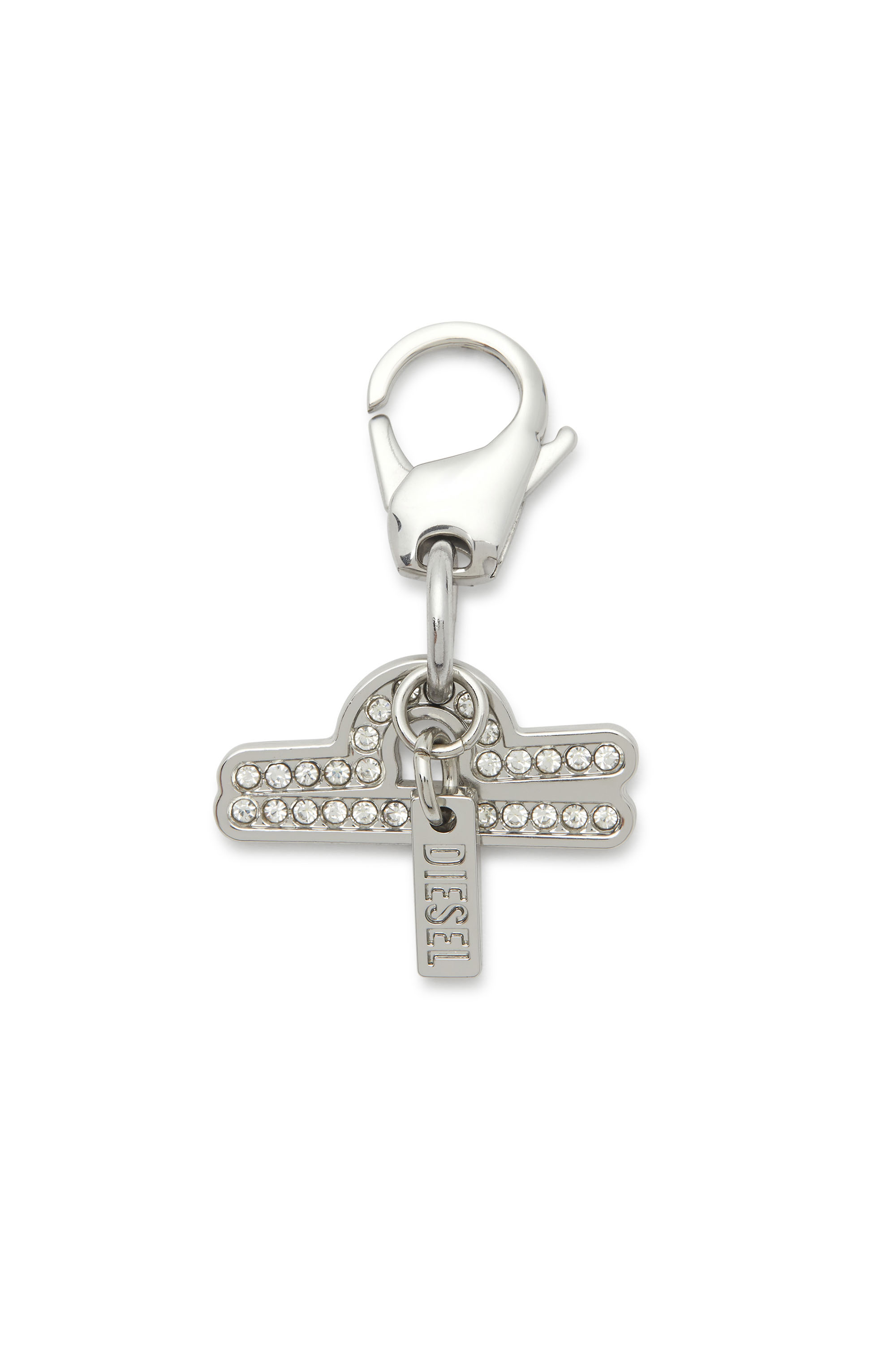 Diesel - CHARM LIBRA, Unisex's Libra metal charm with rhinestone details in Silver - 1