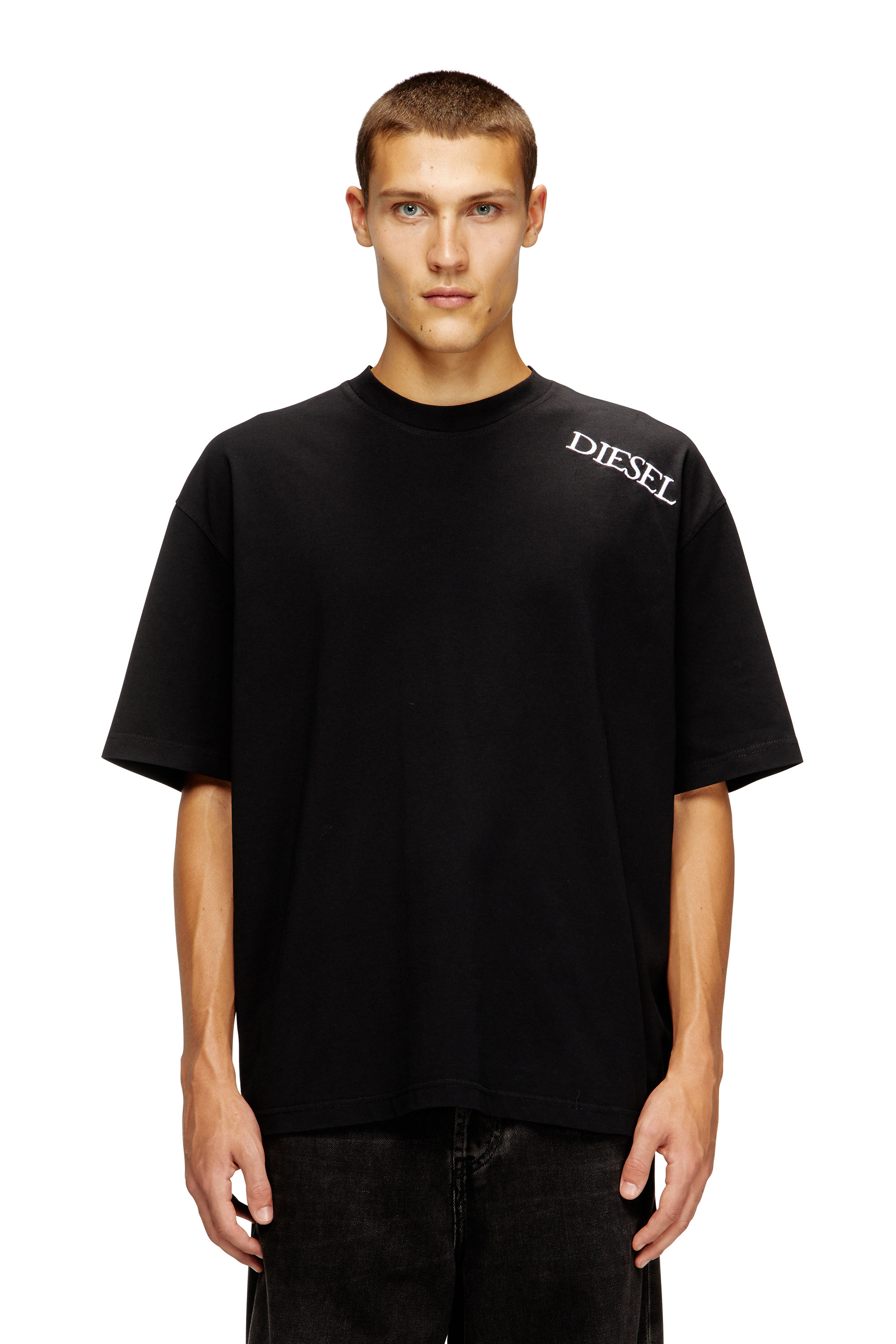 Diesel - T-BOGGY-T5, Man's Loose fit t-shirt with graphic print and logo in Black - 3