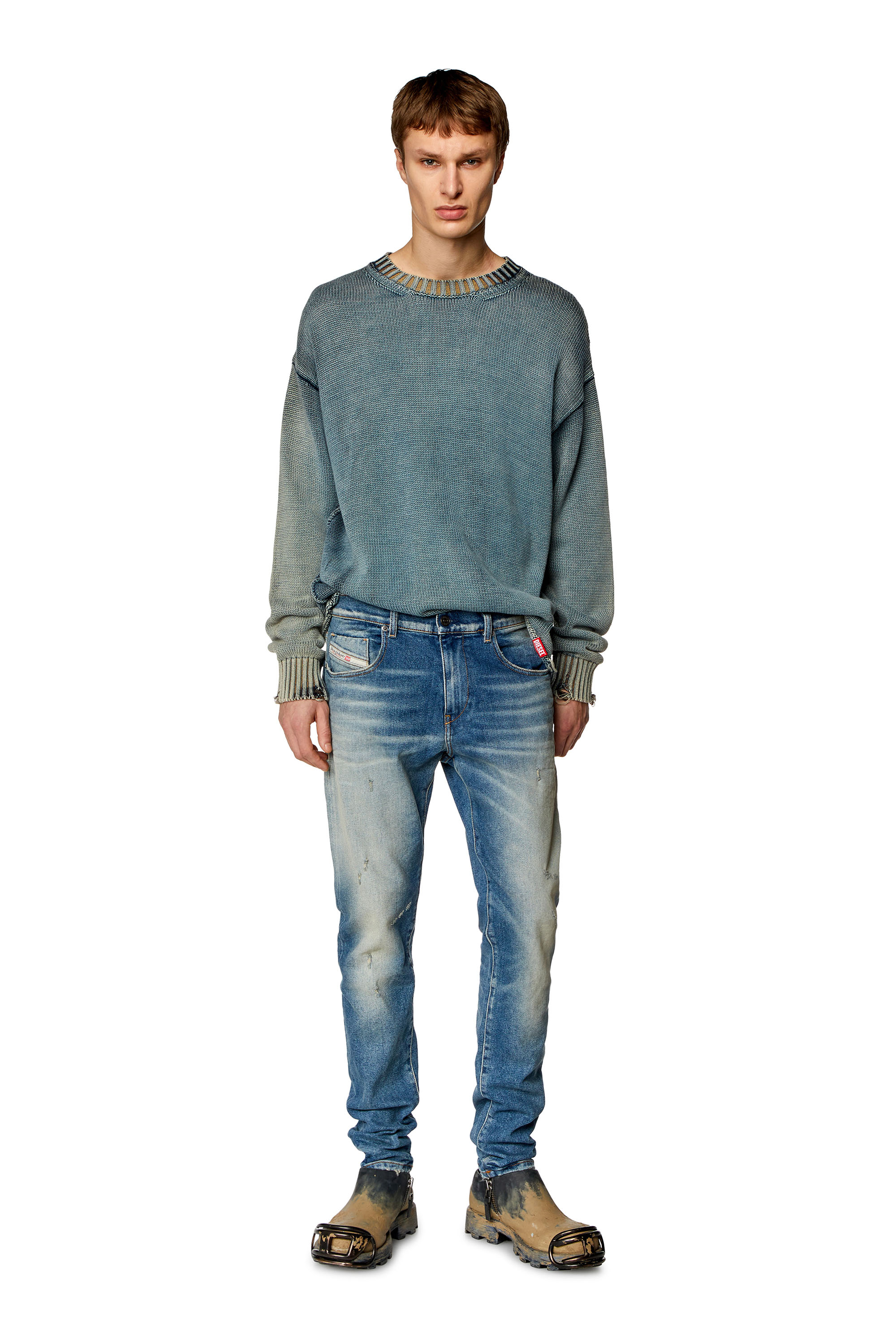 Diesel - Slim Jeans 2019 D-Strukt 09H55, Light Blue - Image 1