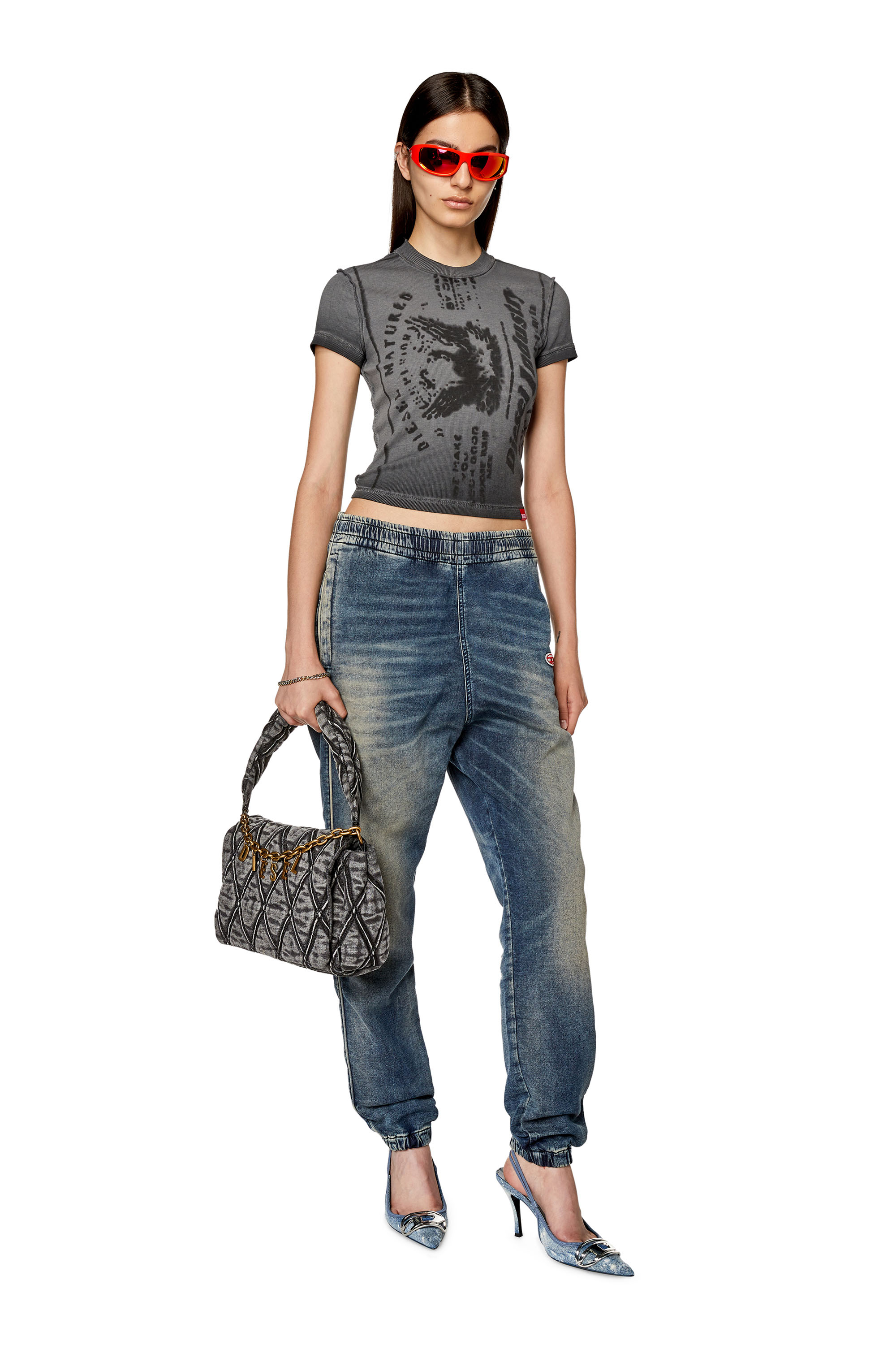 Diesel - Tapered D-Lab Track Denim 068FN, Dark Blue - Image 4