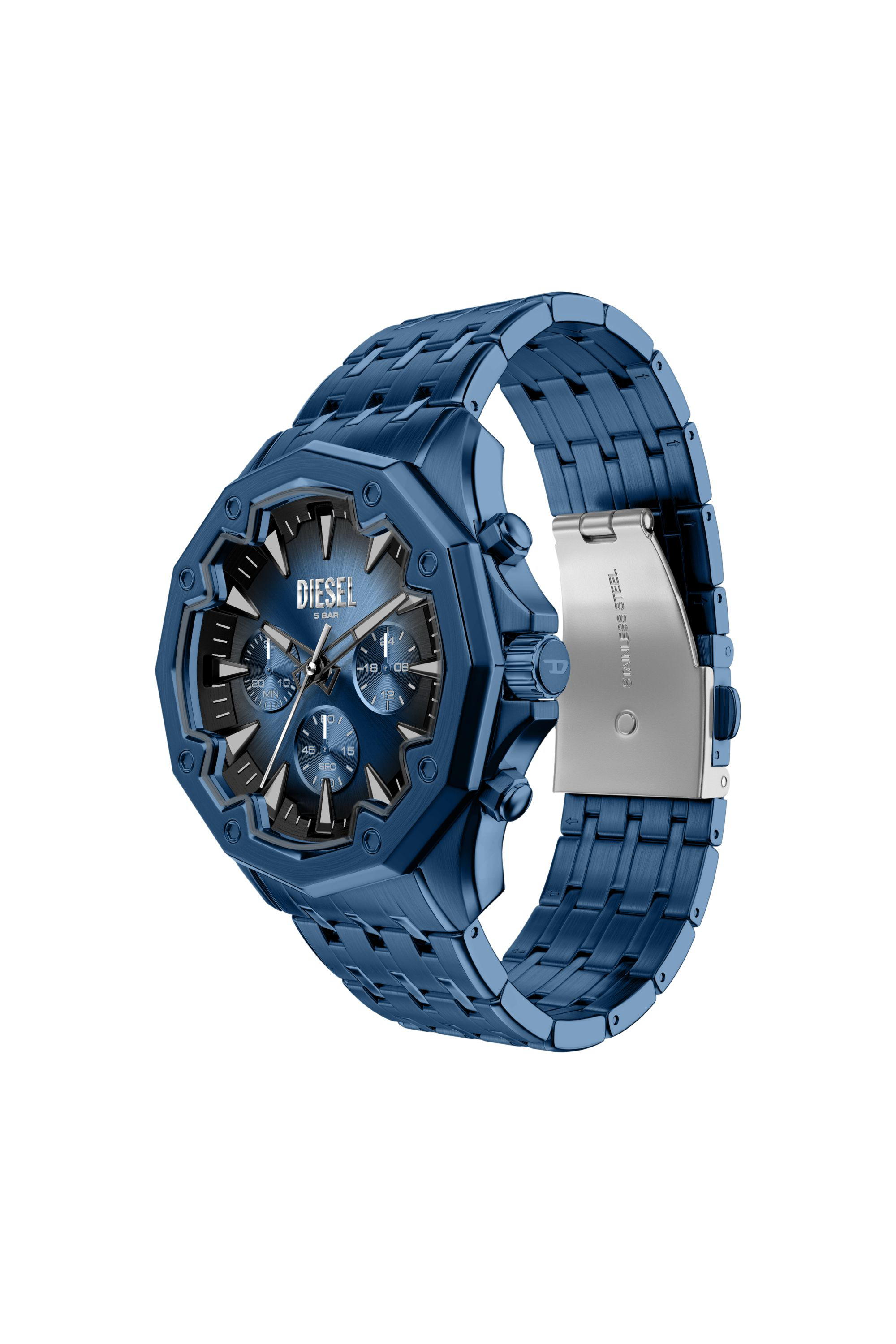 Diesel - DZ4705 WATCH, Man's Stinger Blue Stainless Steel Watch in Blue - 7