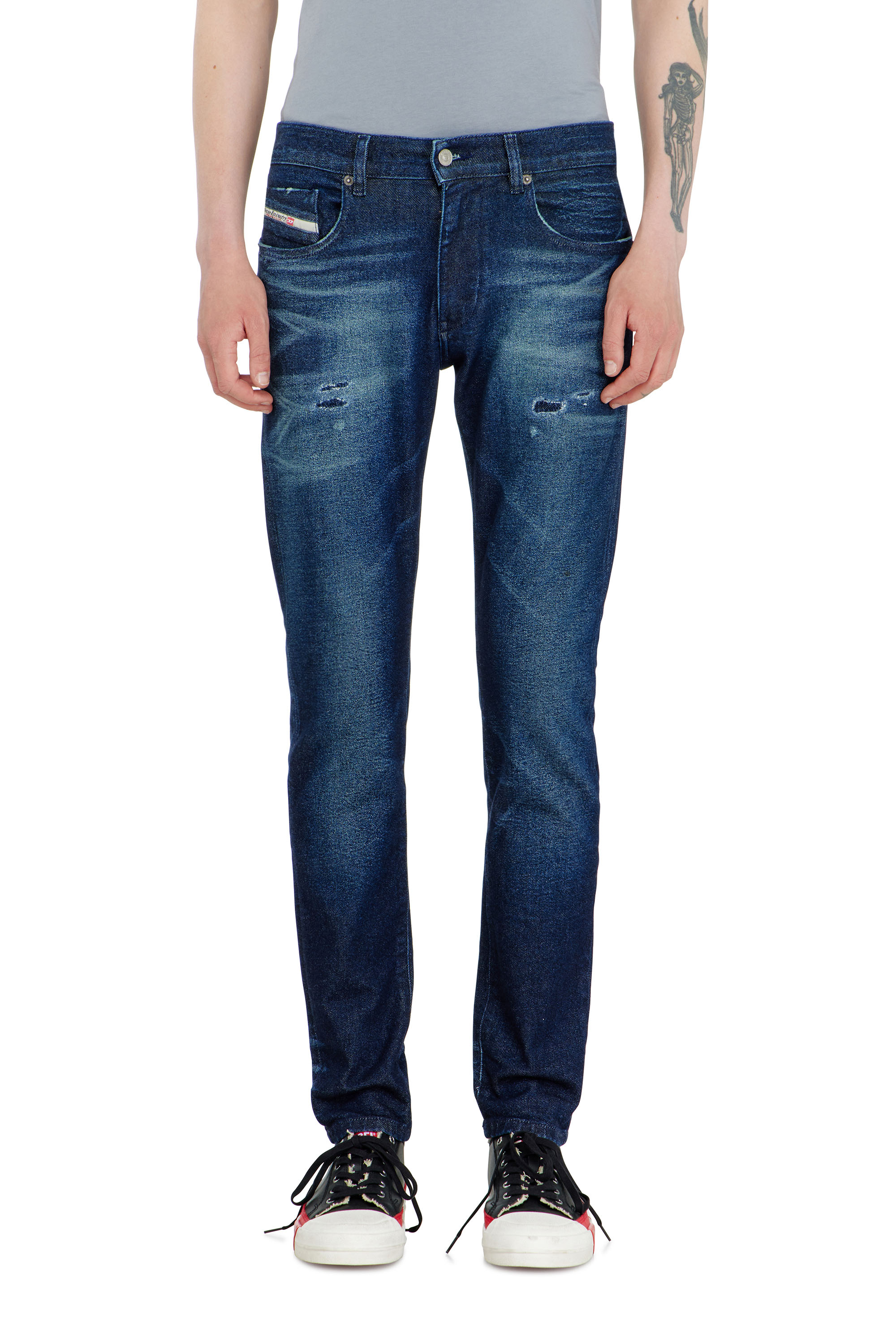Diesel - Man's Slim Jeans 2019 D-Strukt 0KBBU, Dark Blue - 1