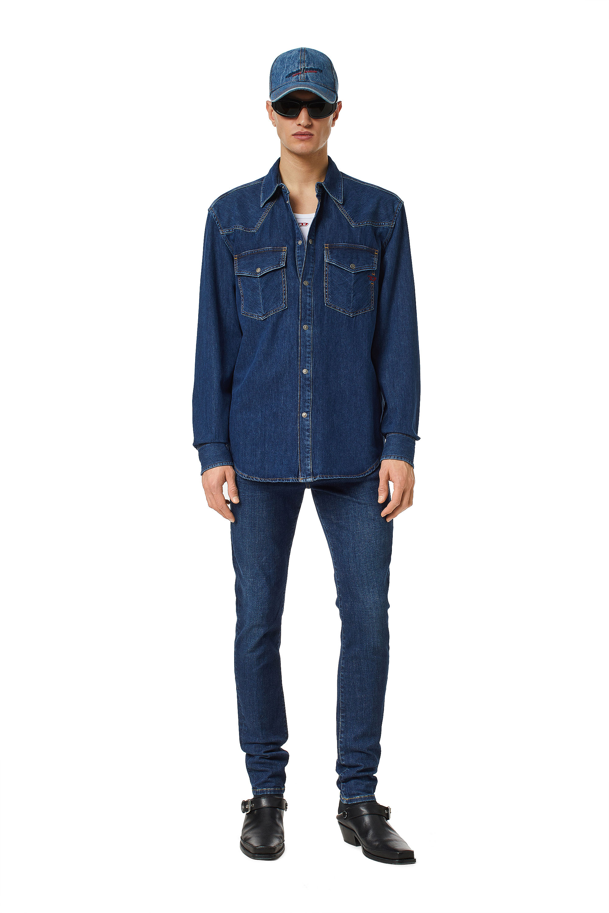 Diesel - D-OCEAN WESTERN SHIRT, Dark Blue - Image 2