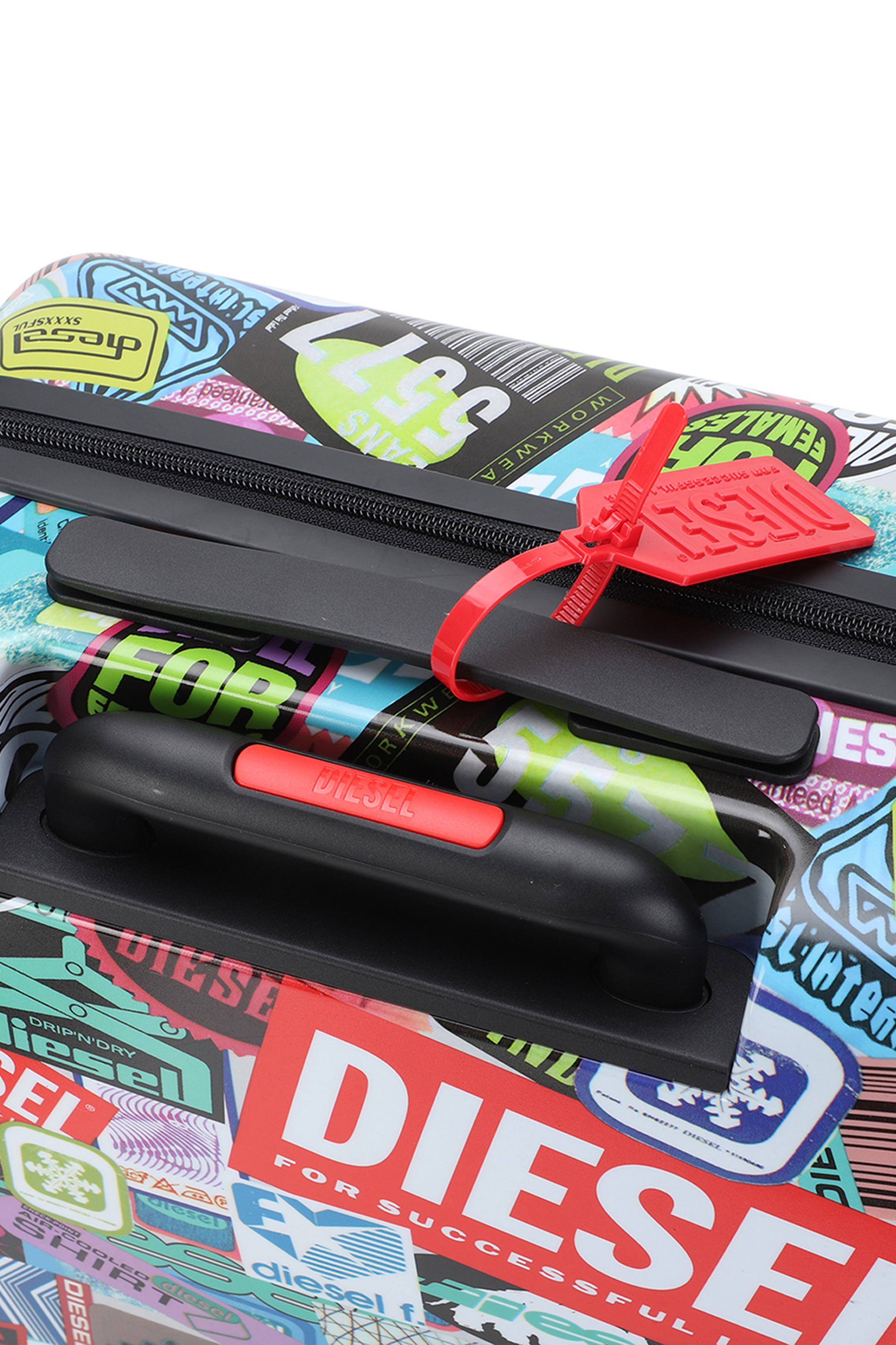 Diesel - DIESEL PC PRINTED TROLLEY-STICKERS- DSL0, Unisex's Sticker style suitcase size S in Multicolor - 7