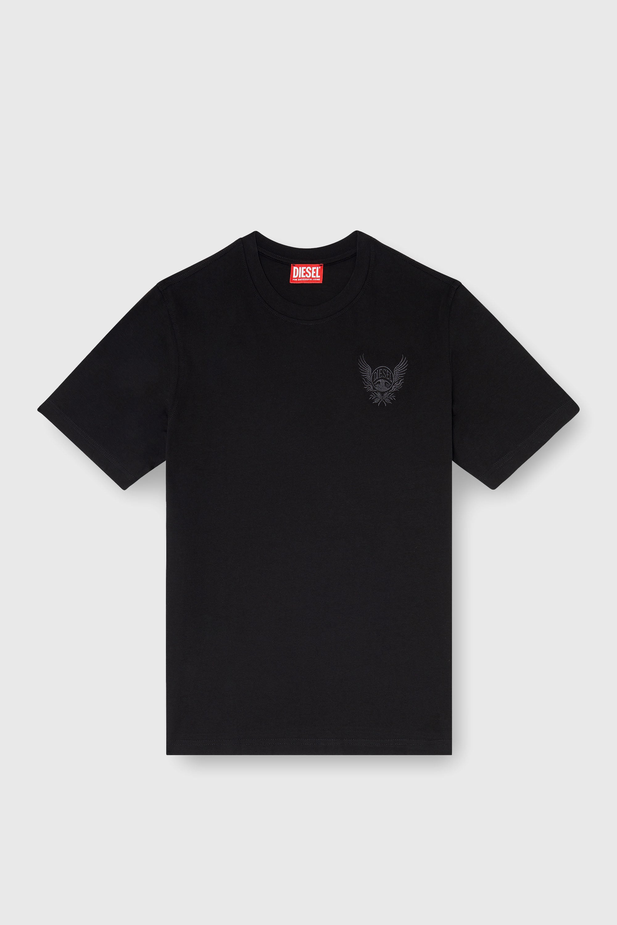 Diesel - T-ADJUST-AA8, Man's Cotton T-shirt with chest logo motif in Black - 2