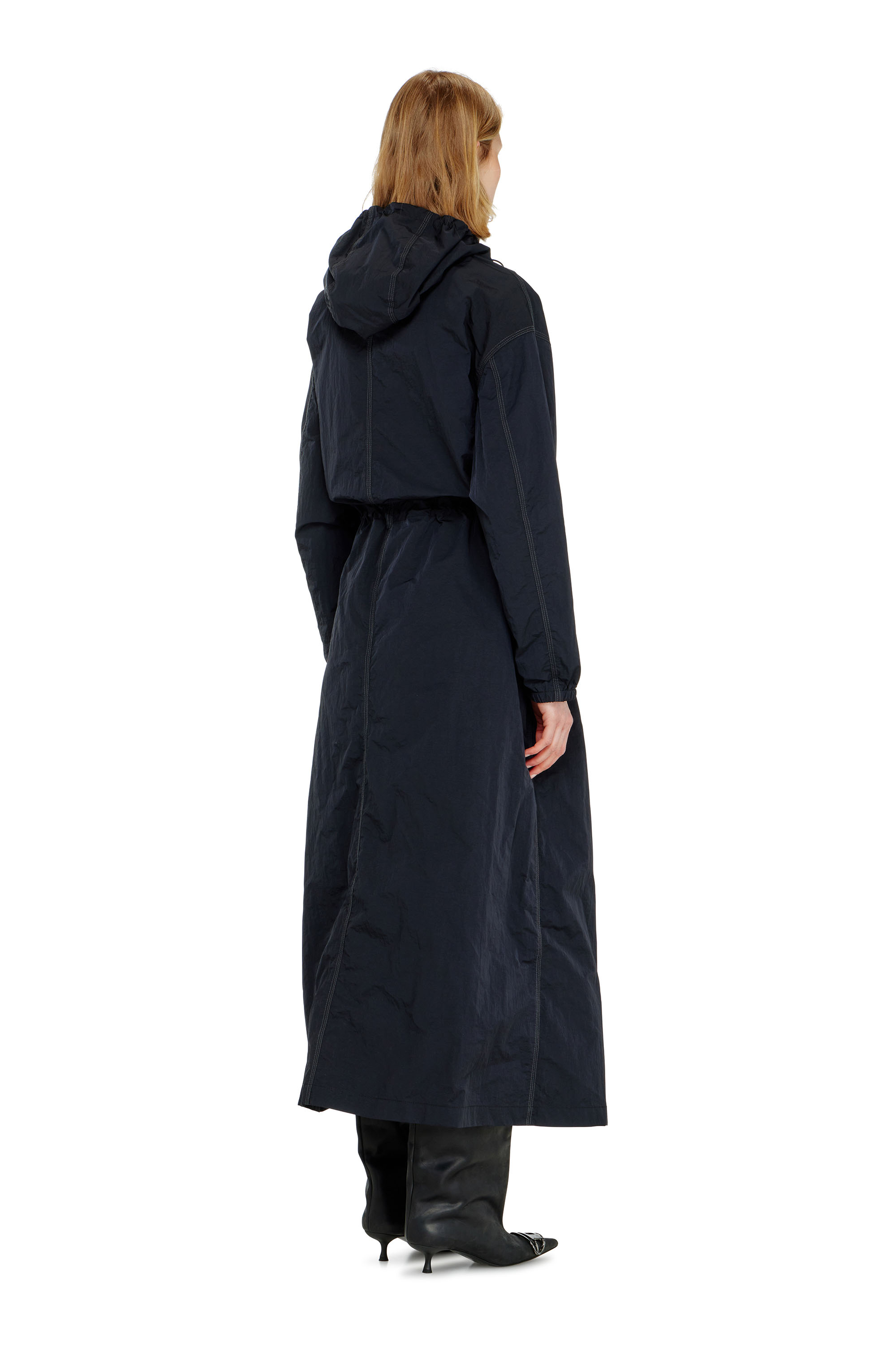 Diesel - G-ASTER-T1, Woman's Nylon trench coat with detachable hood in null - 4