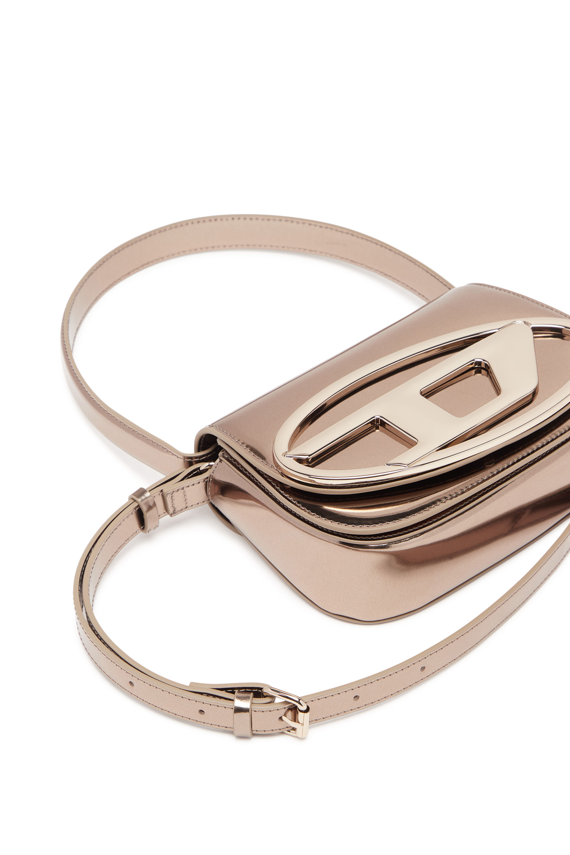 Diesel - 1DR, Woman's 1DR-Iconic shoulder bag in mirrored leather in Bronze - 5