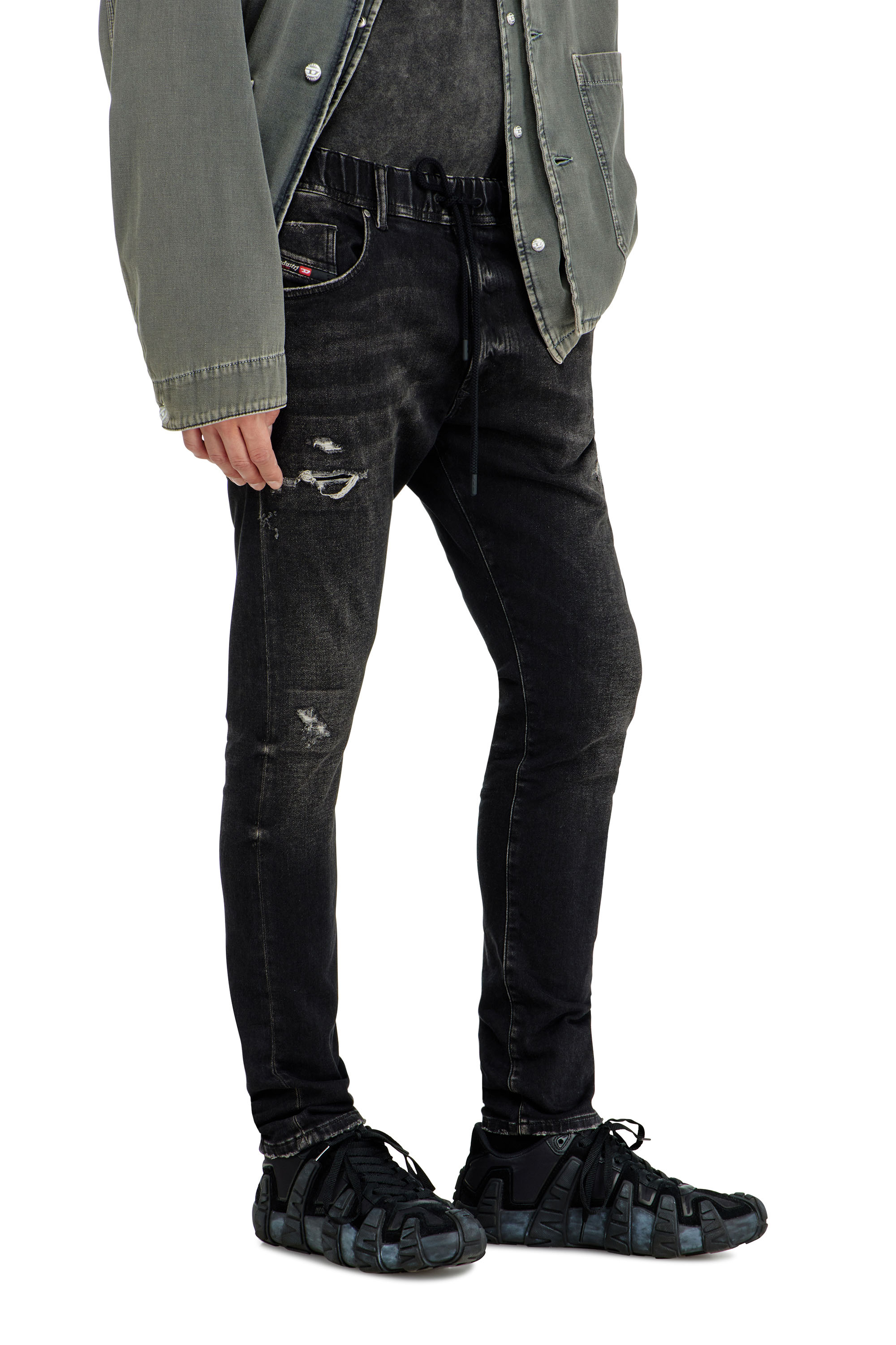 Diesel - Man's Regular 2030 D-Krooley Joggjeans&reg; 09Q22, Black/Dark grey - 5