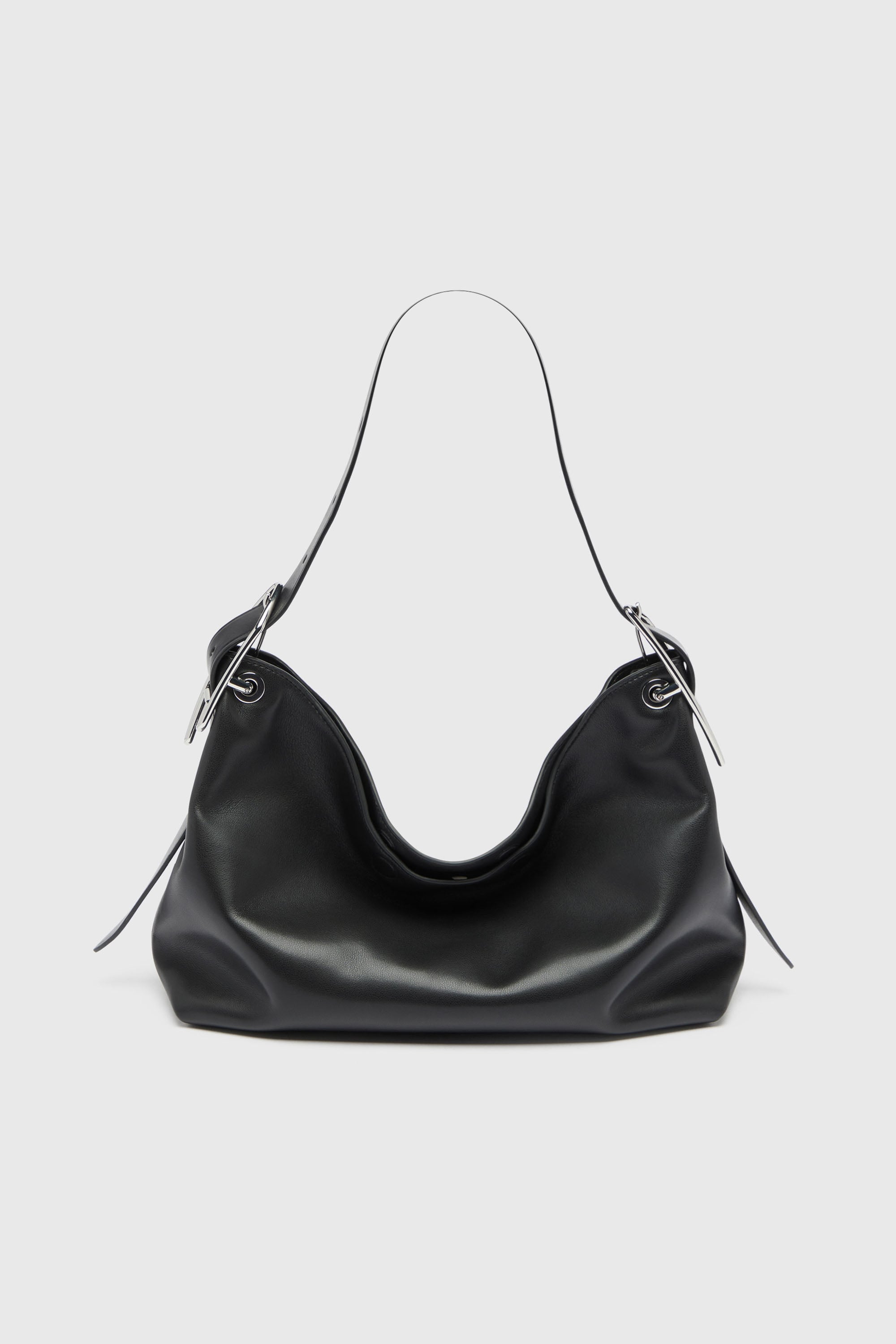 Diesel - D-LINE HOBO S, Woman's D-Line-Leather shoulder bag in Black - 2